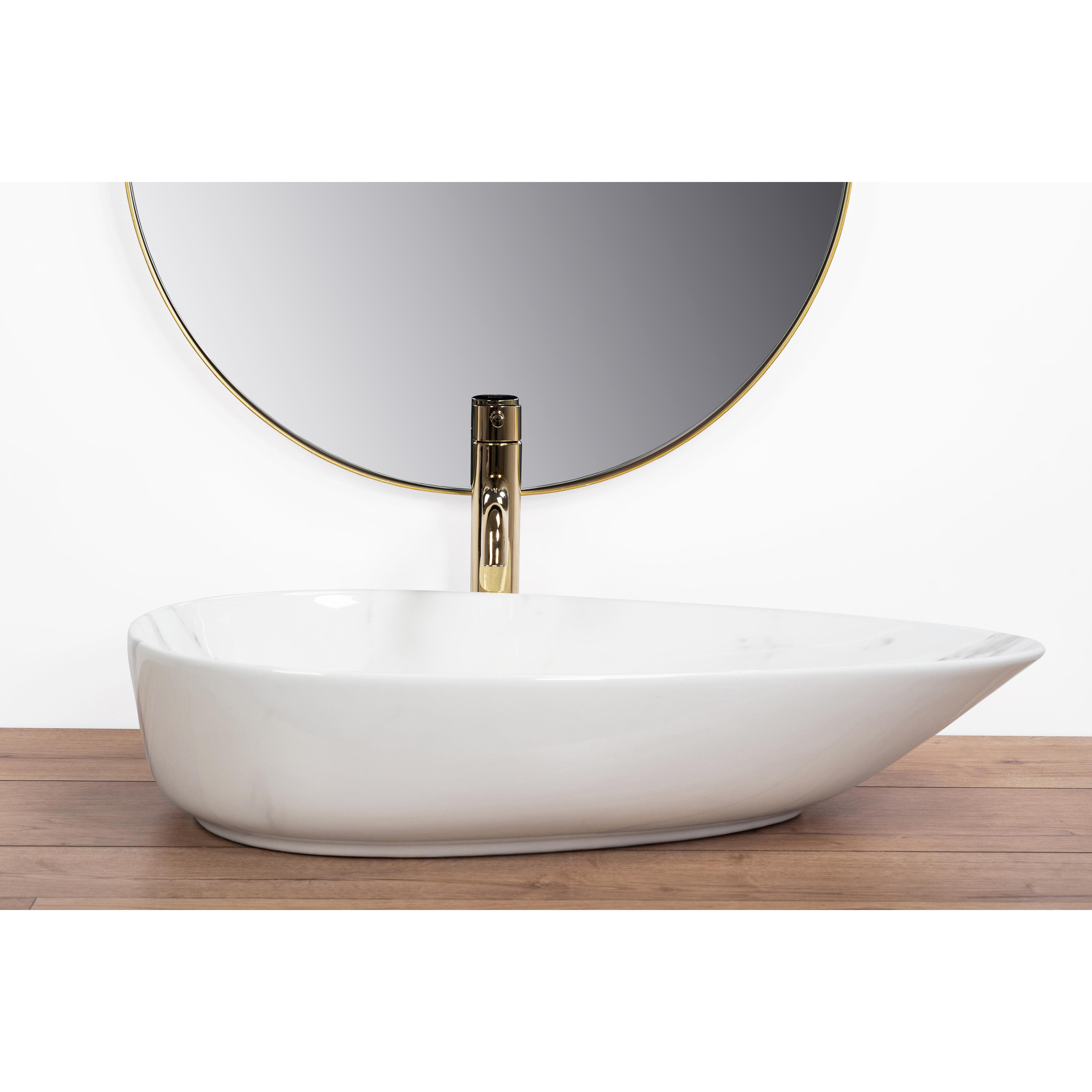 Lavoar pentru blat Rea Greta 65 Bianco Shiny