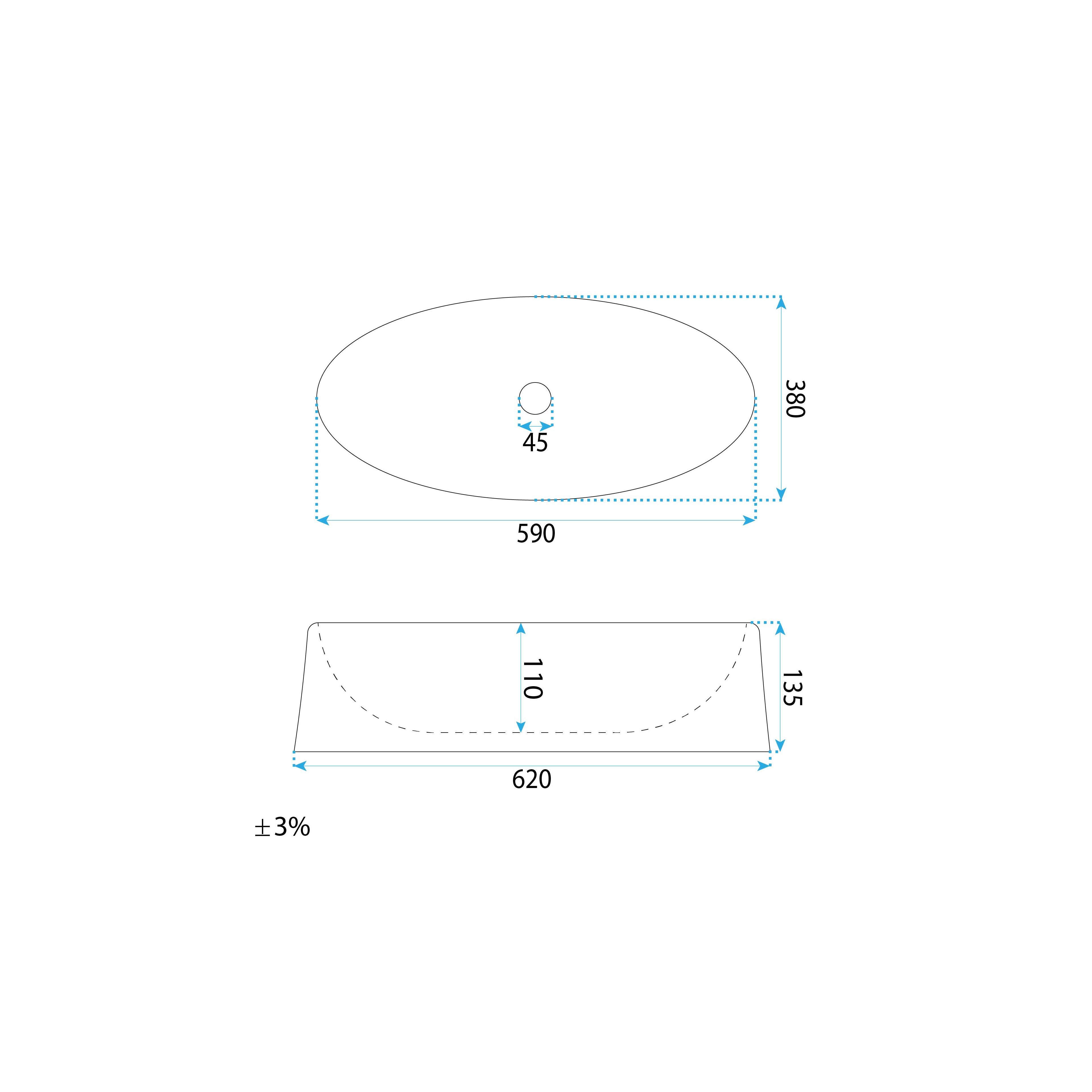 Countertop Basin Rea Aurelia Reno