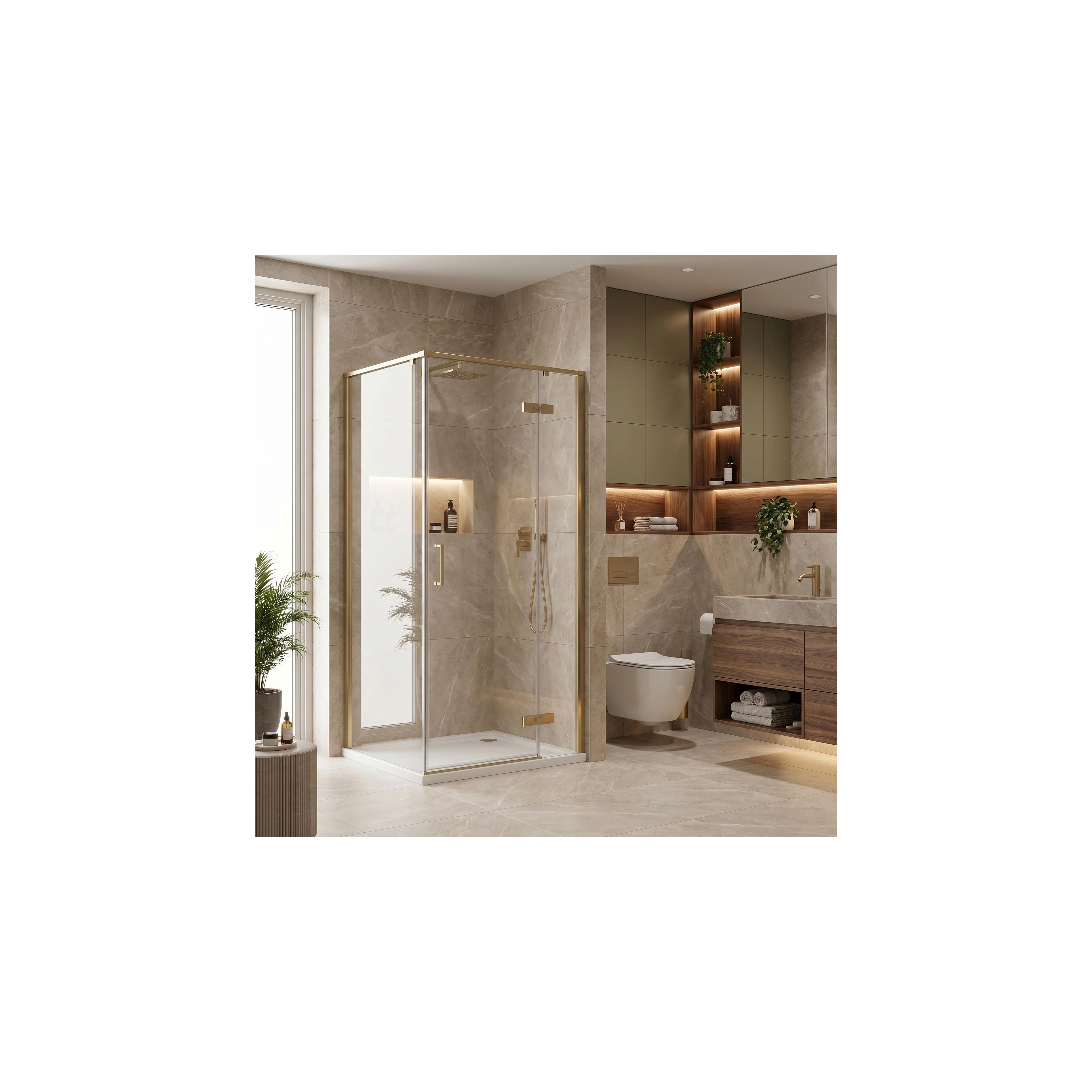 Duschkabin Rea Bruno 90x90 Brush Gold