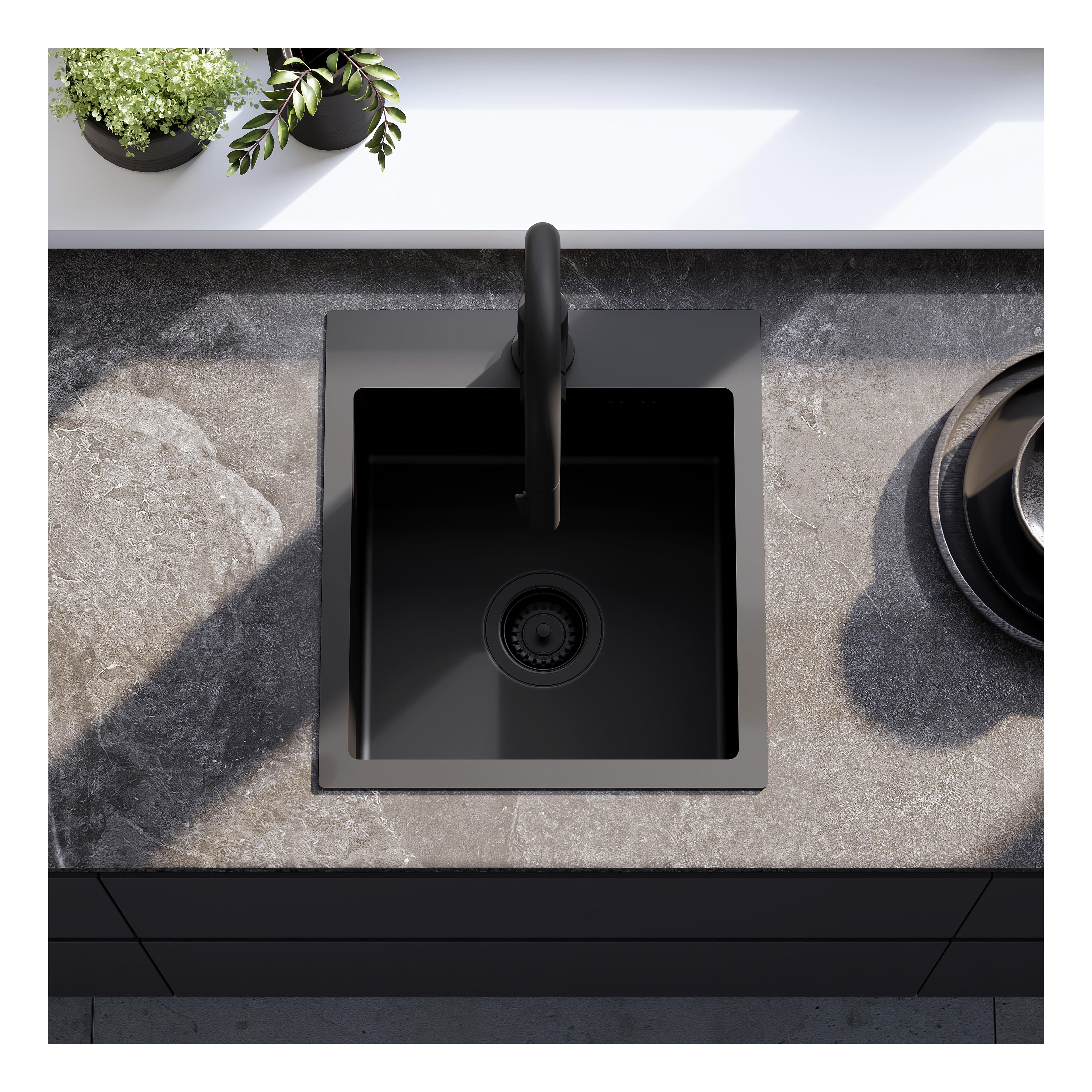 Chiuvetă inox Leo 40 Black