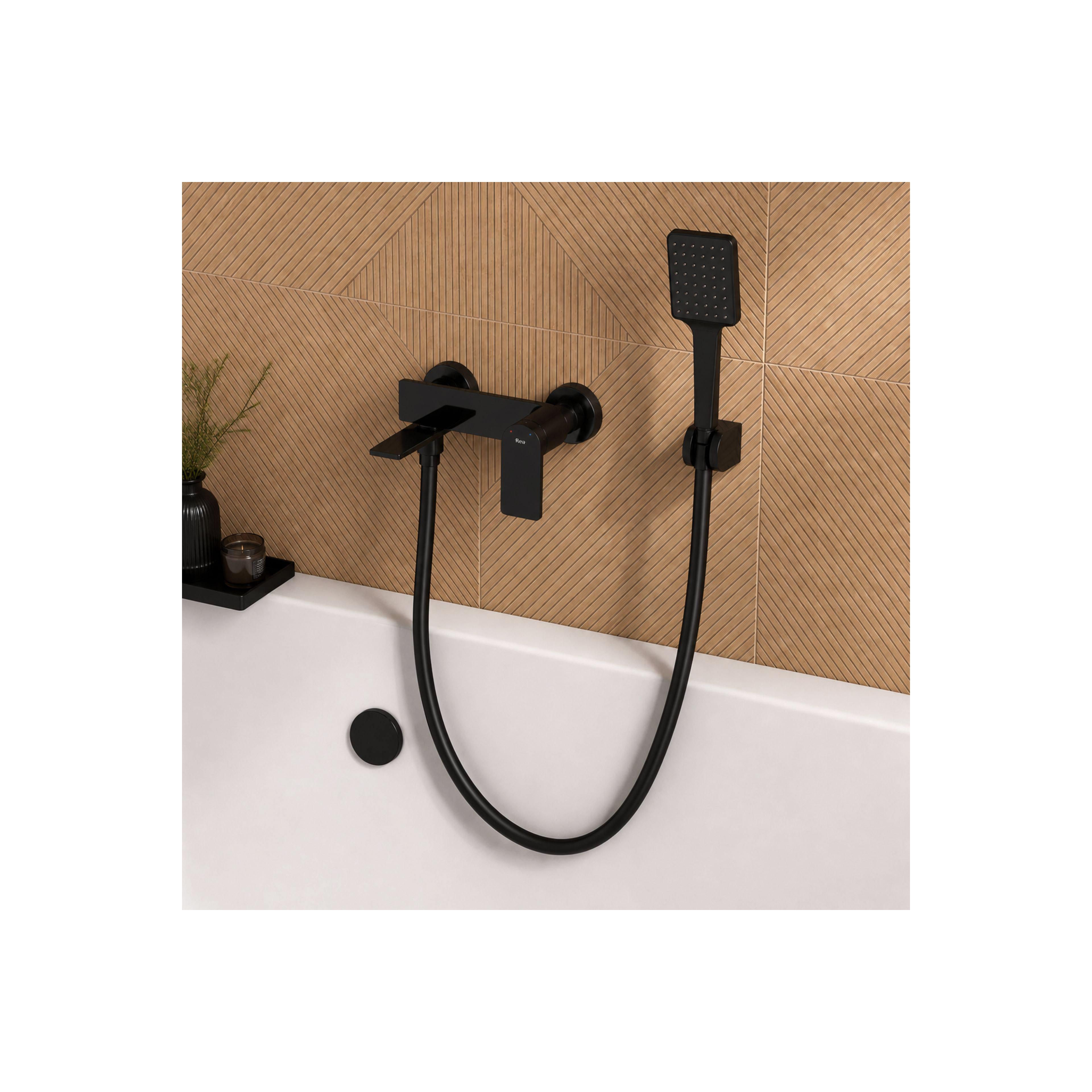 Anti-twist shower hose Rea Black 150 cm