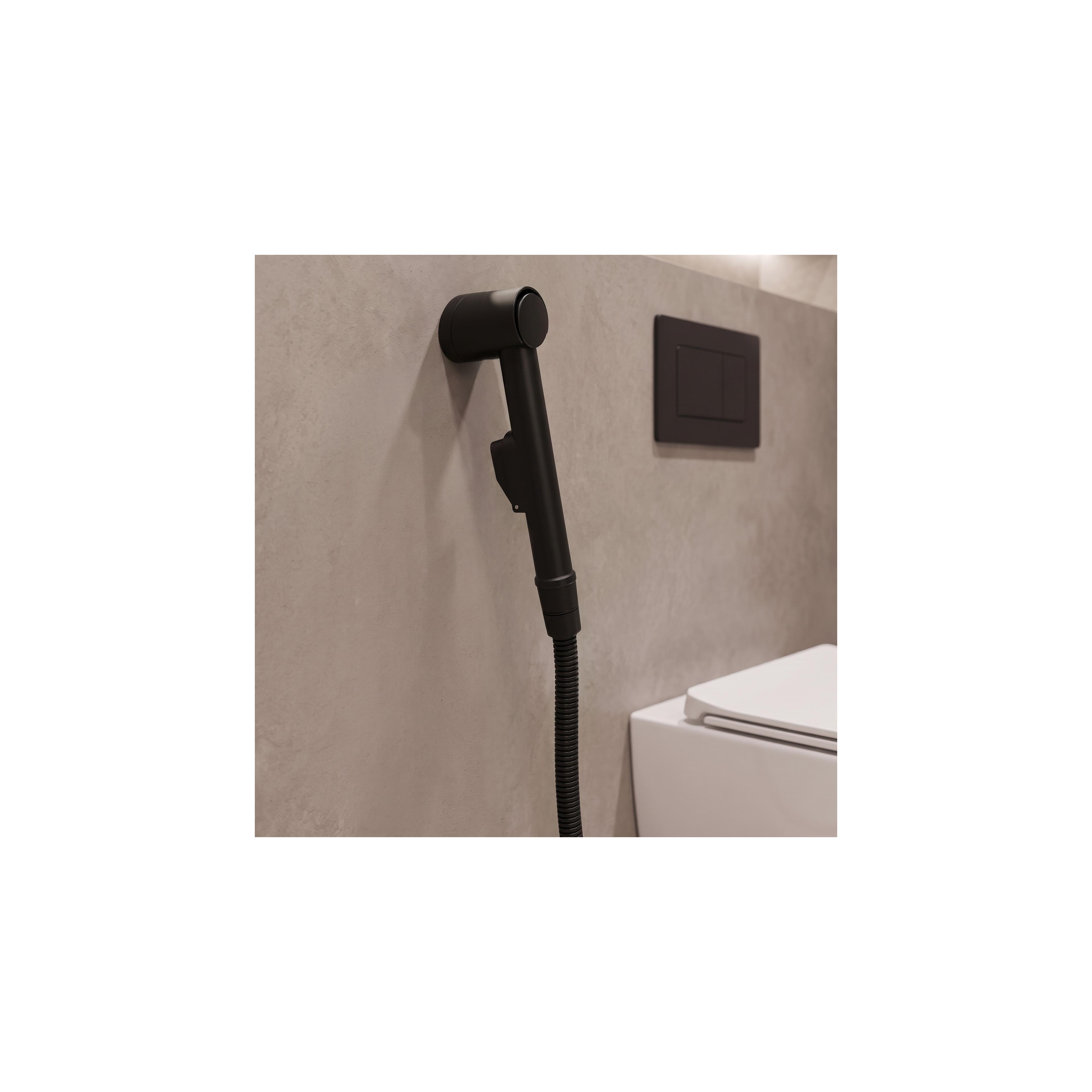 Washbasin faucet with bidetta Rea Lungo Black