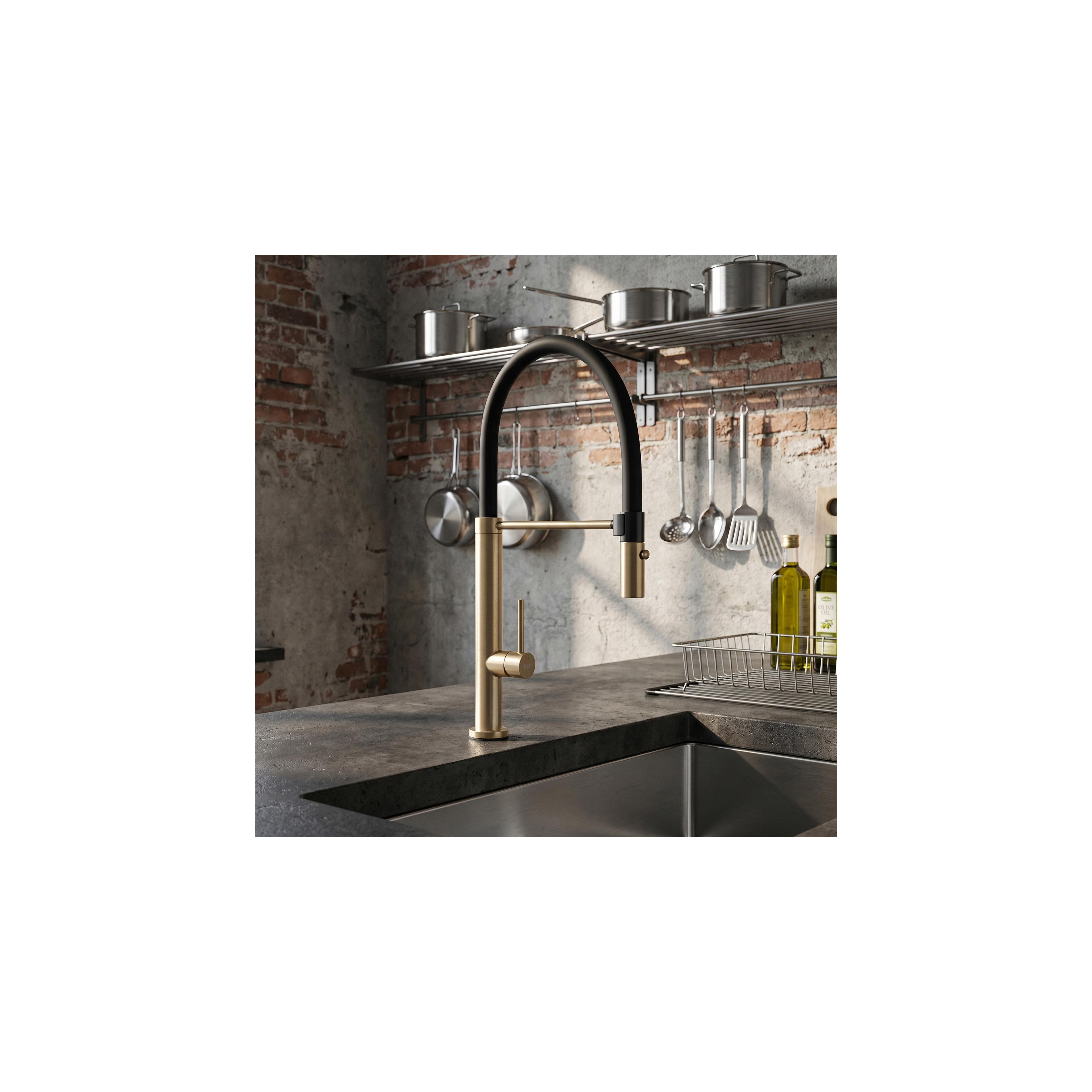 Torneira de cozinha Rea Viera Gold Brush