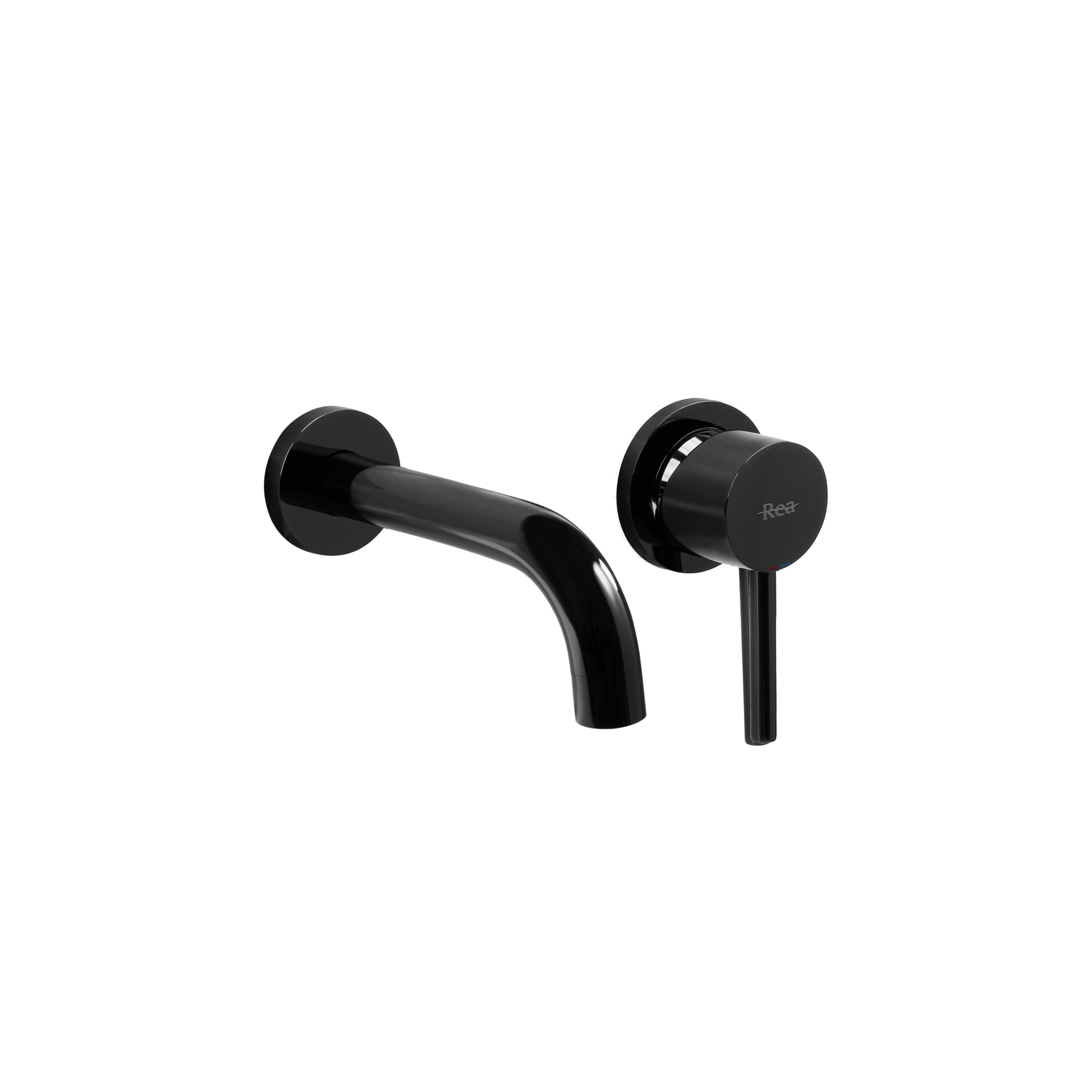 Potinkinis praustuvo maišytuvas Rea Lungo Black Metallic + dėžutė
