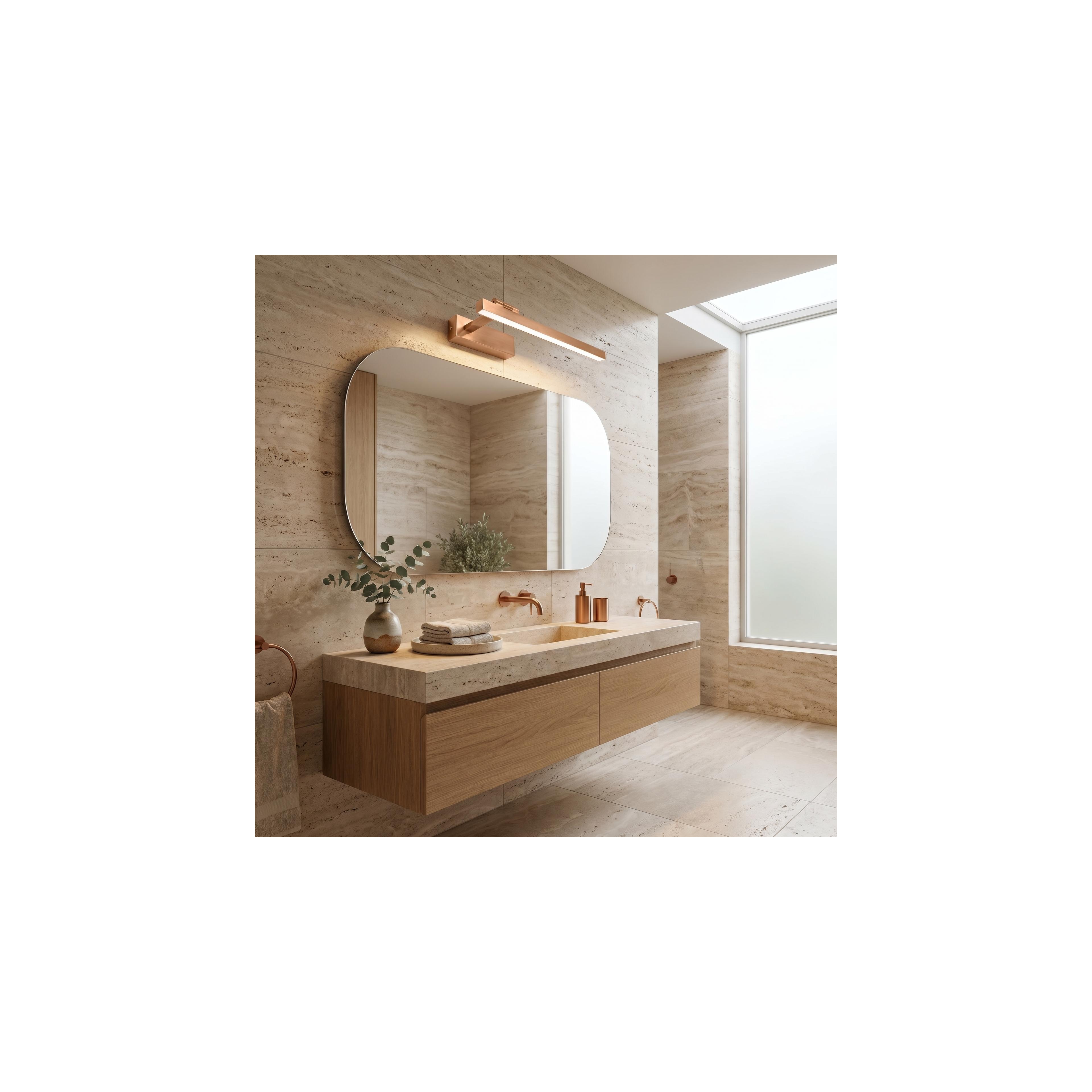 Badkamer LED-wandlamp SWE037-1W 40cm BRUSH COPPER