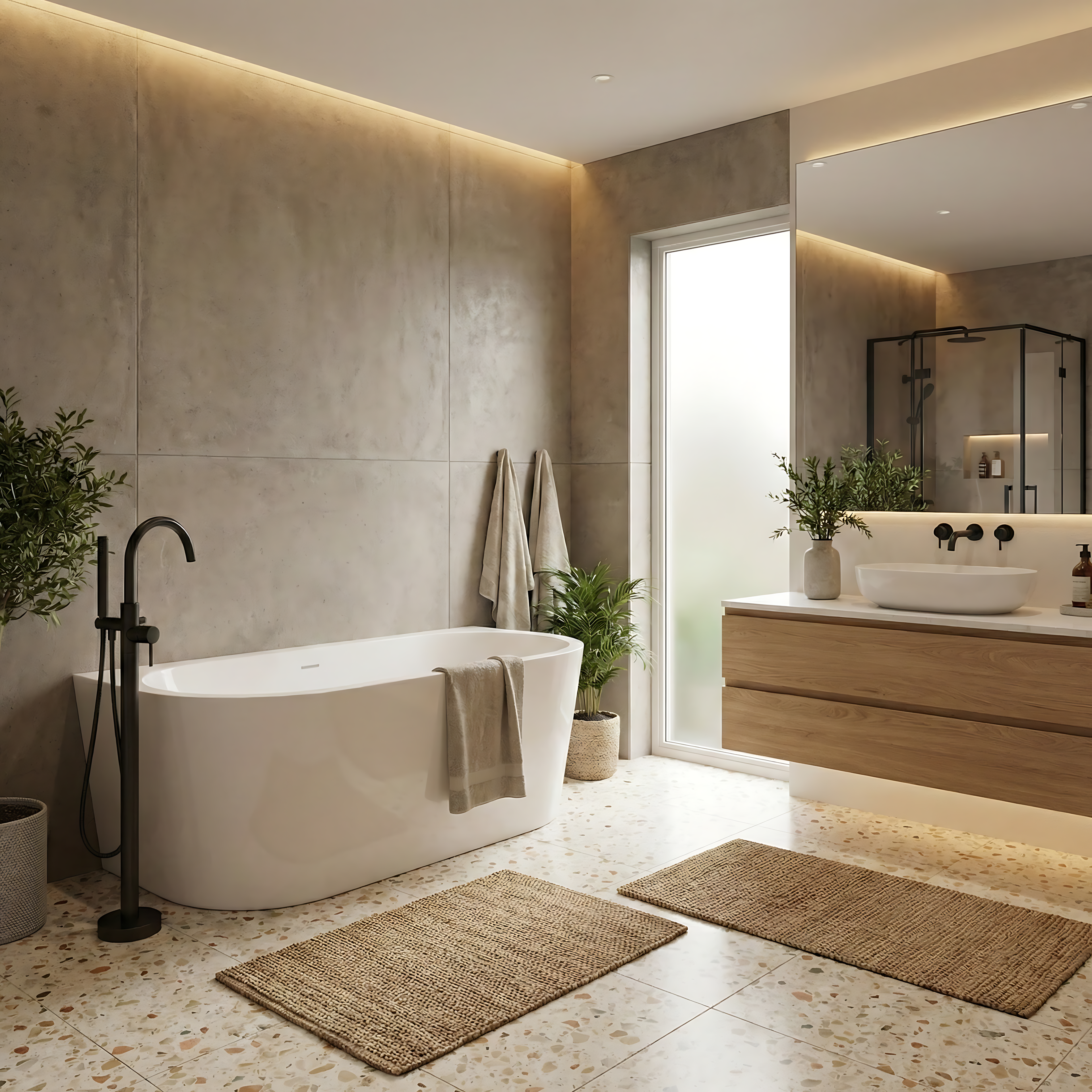 Wall acrylic bath OLIMPIA 170cm