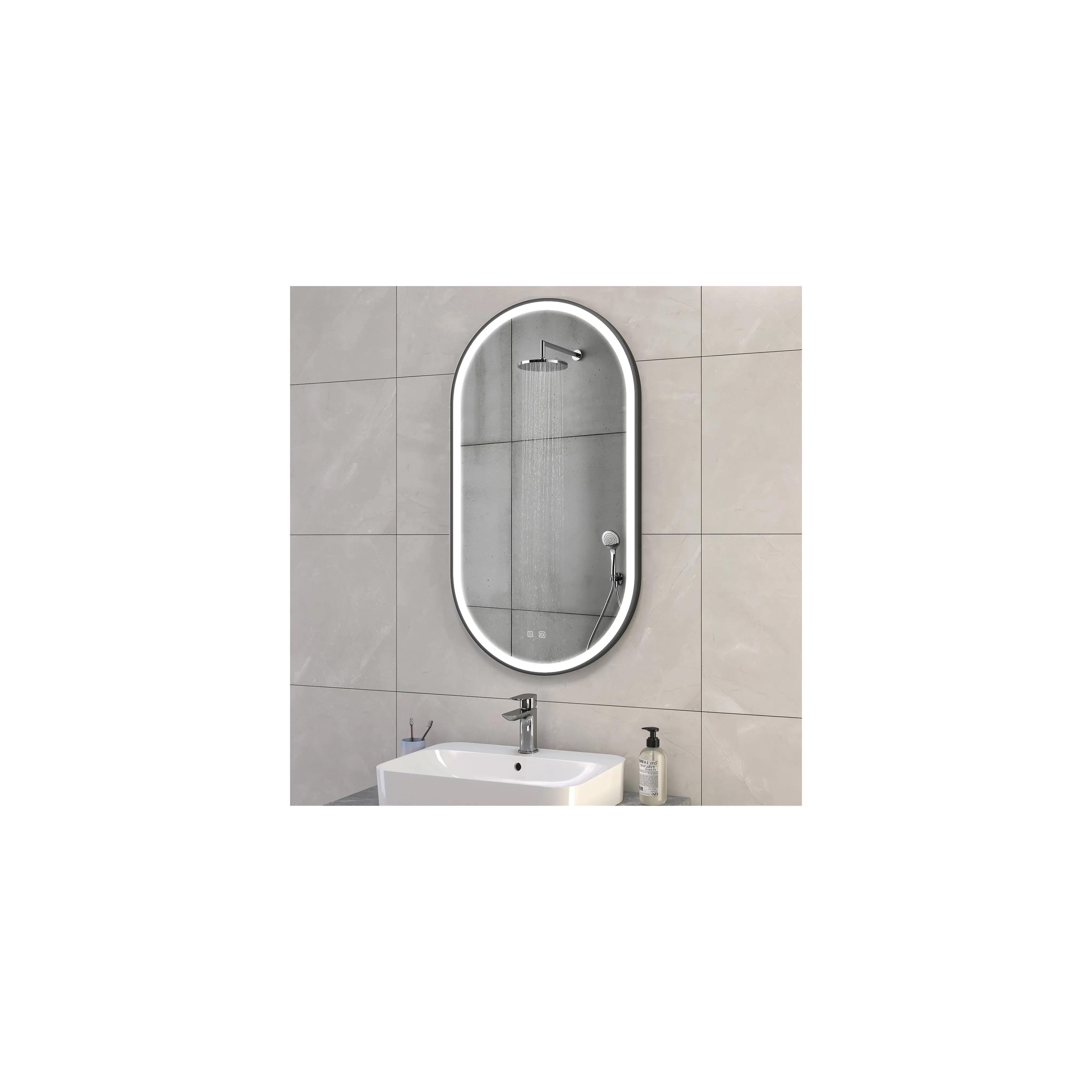 Miroir LED OVL 50x100cm Black