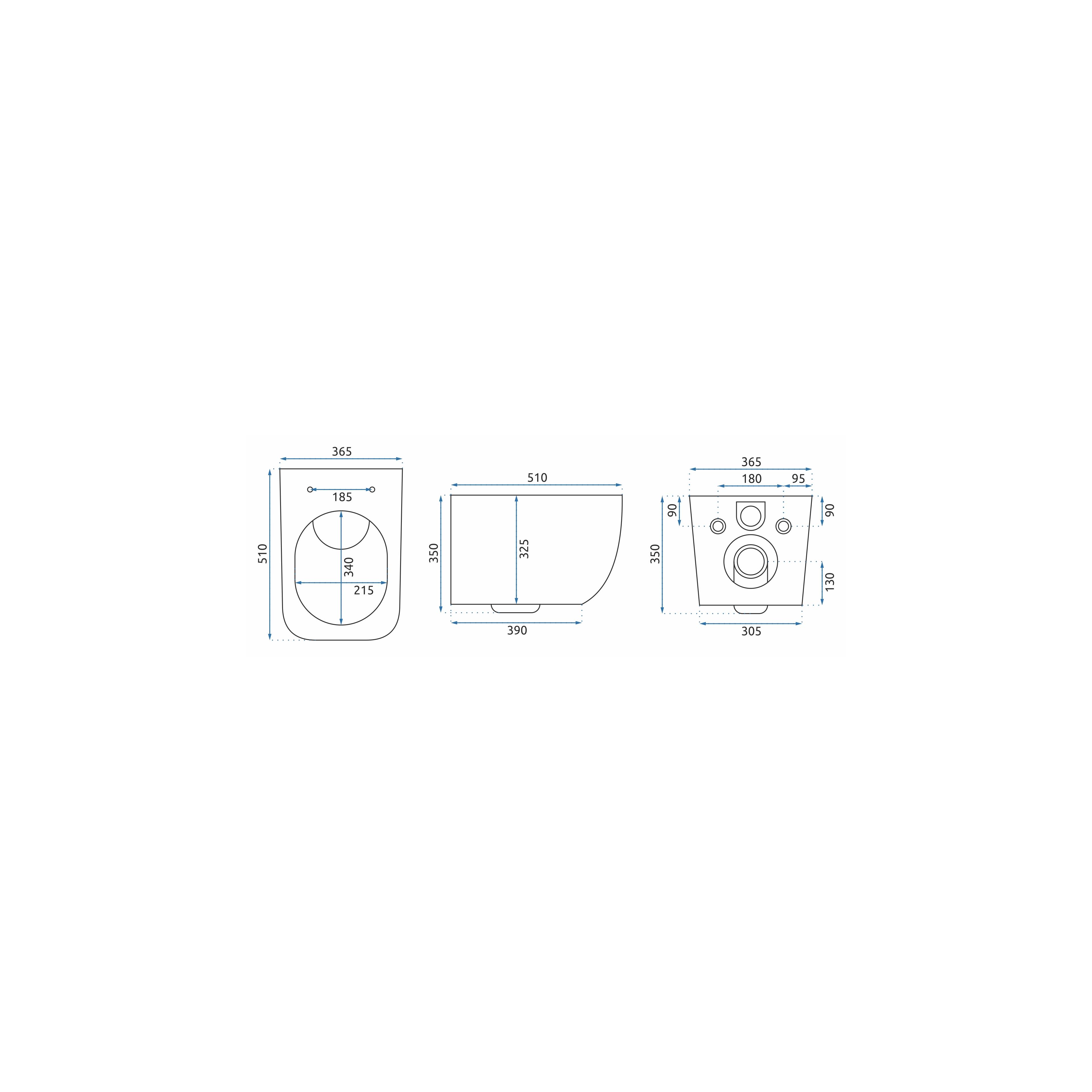 Vaso WC REA MARTIN SLIM RIMLESS DUROPLAST