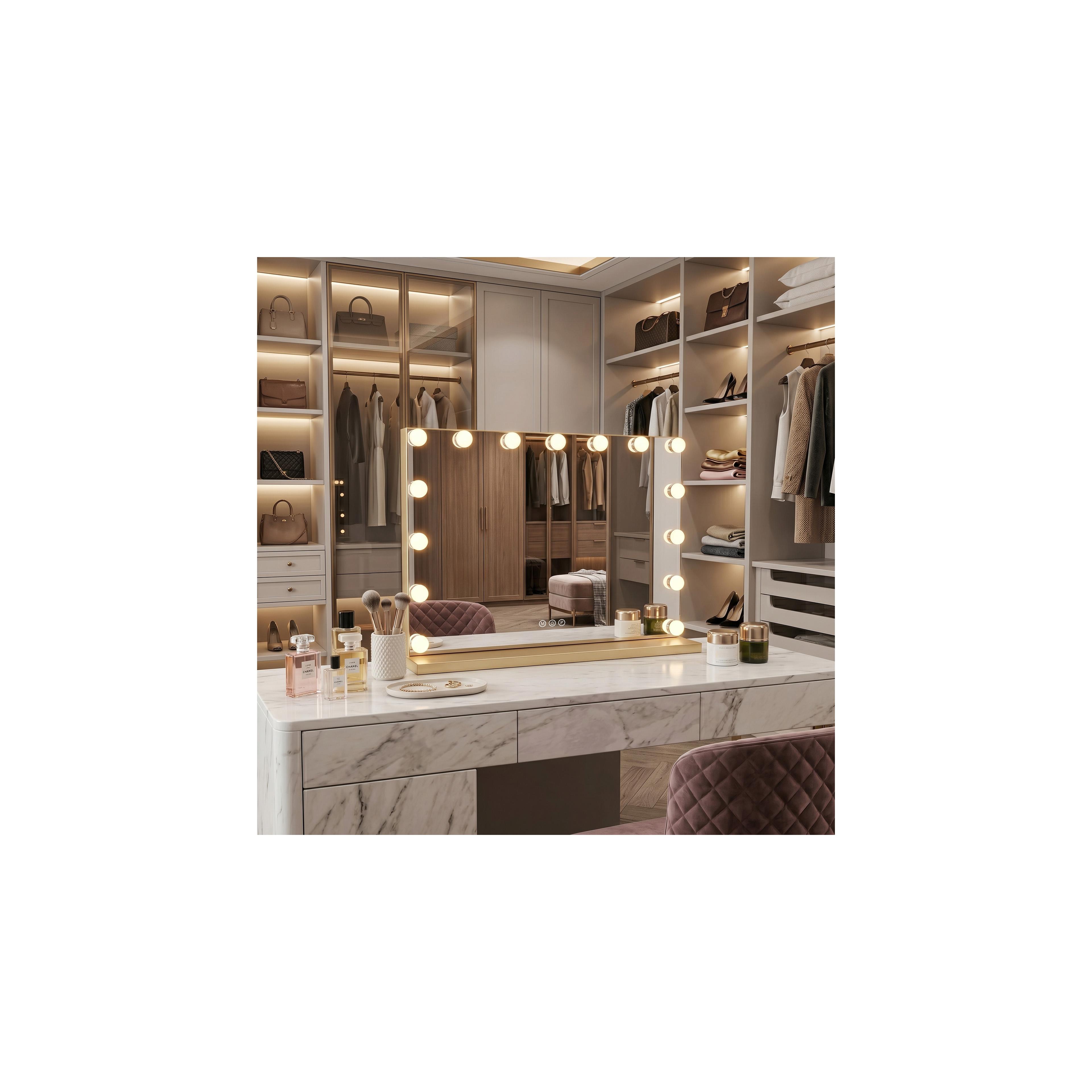 Огледало LED HOLLYWOOD L.Gold 80x60