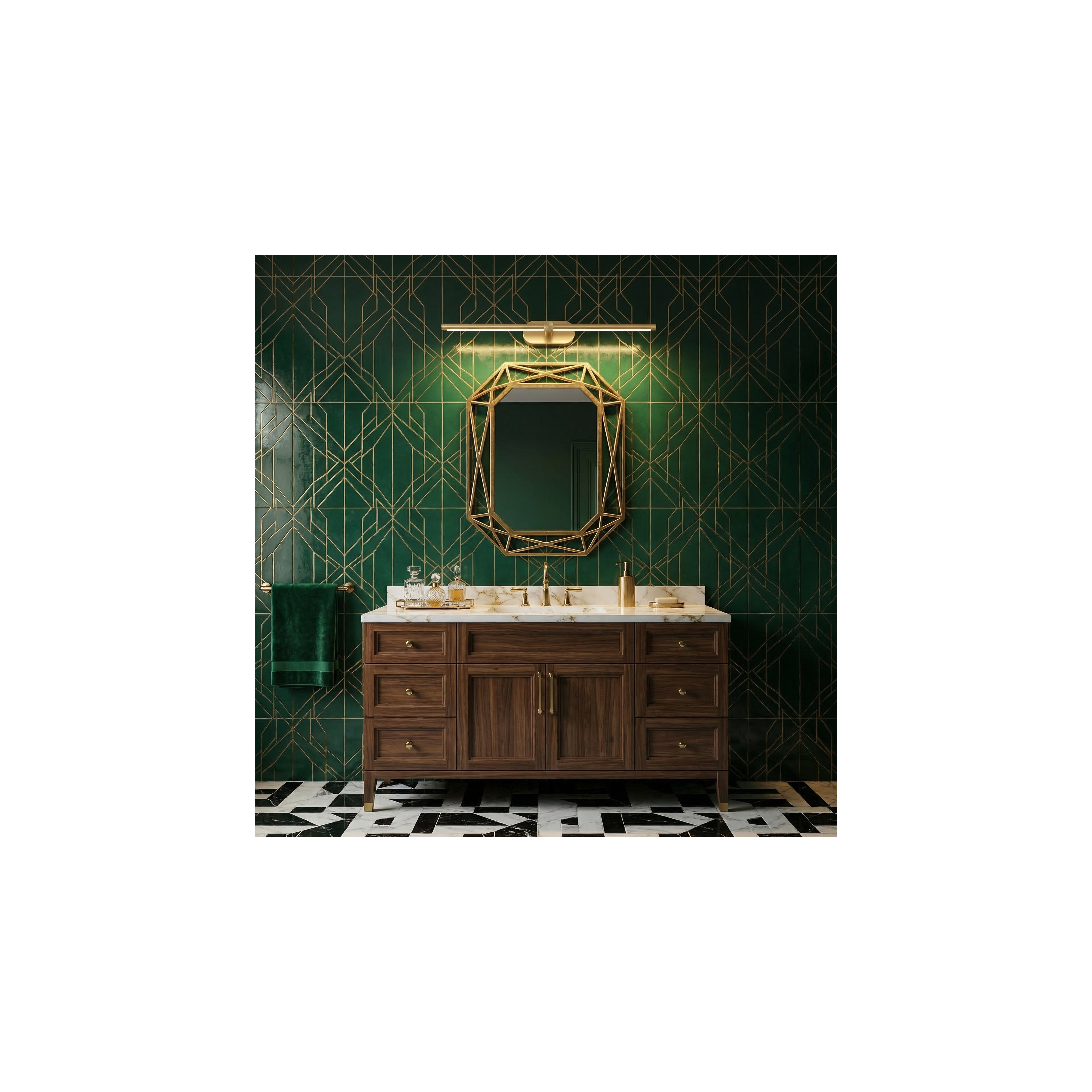 Kopalniška stenska LED svetilka APP1893-1W 60 cm BRUSH GOLD