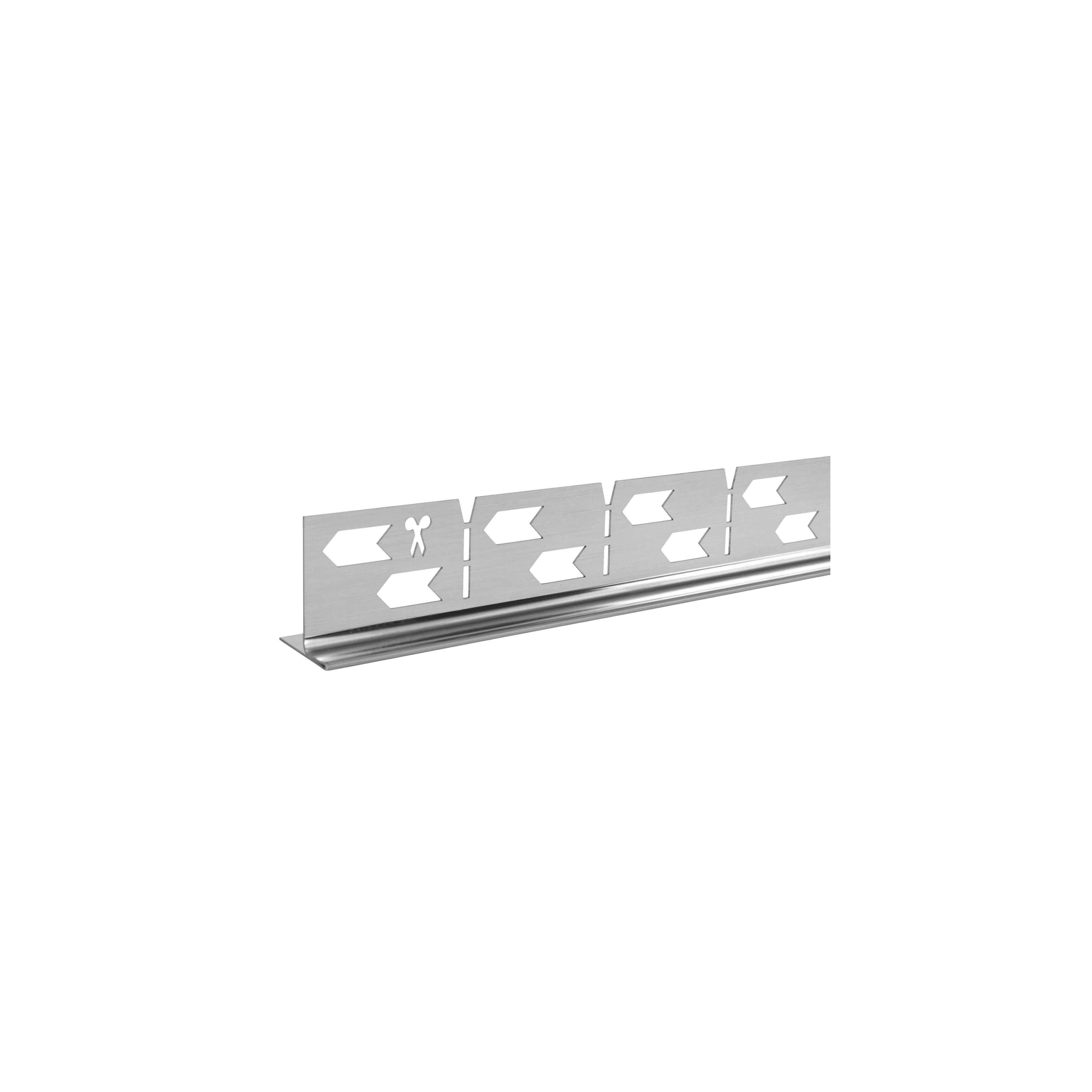 Profilé de chute latéral pour receveur de douche 140cm Brush nickel