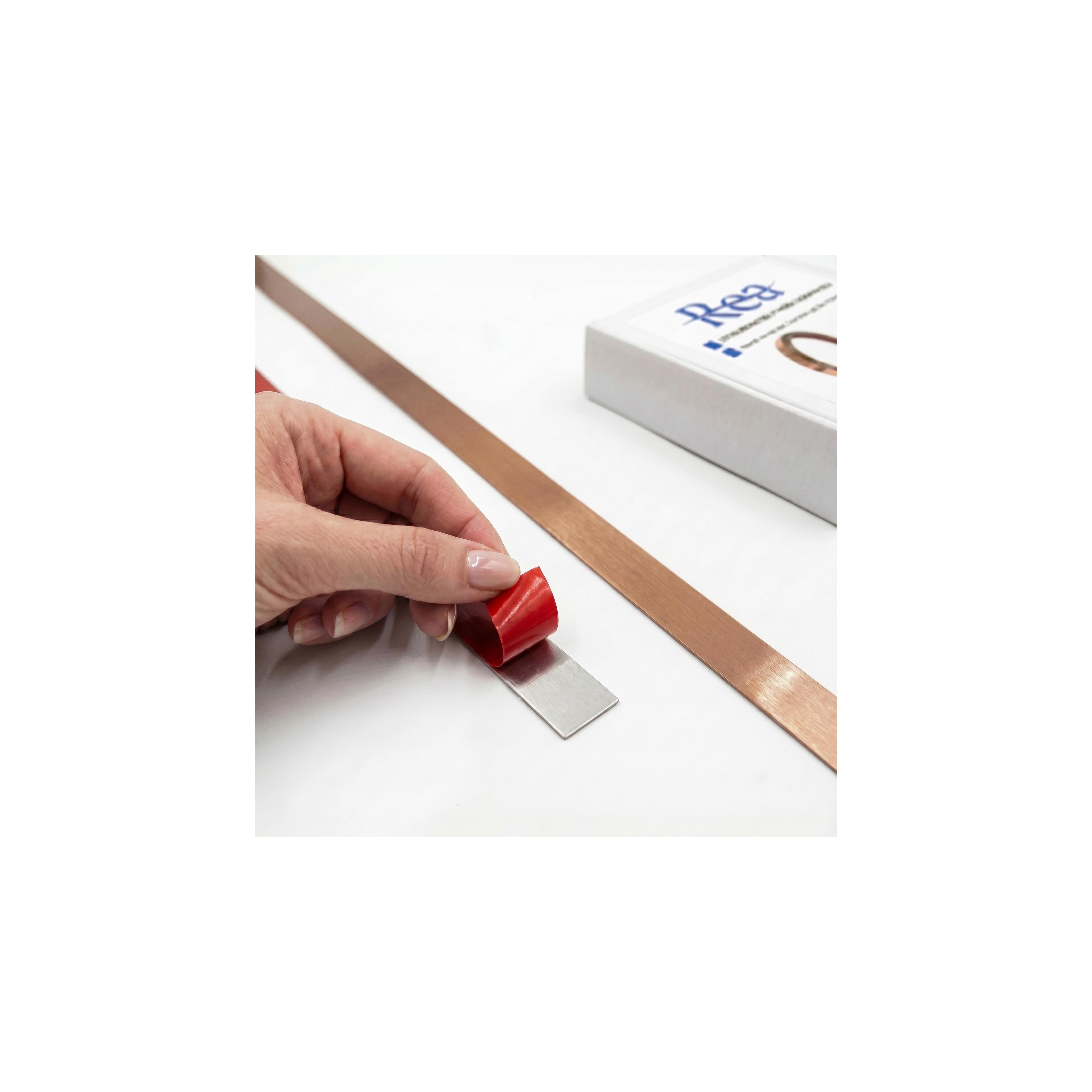 Self-adhesive decorative trim Rea P14454A 2cm Brush Copper