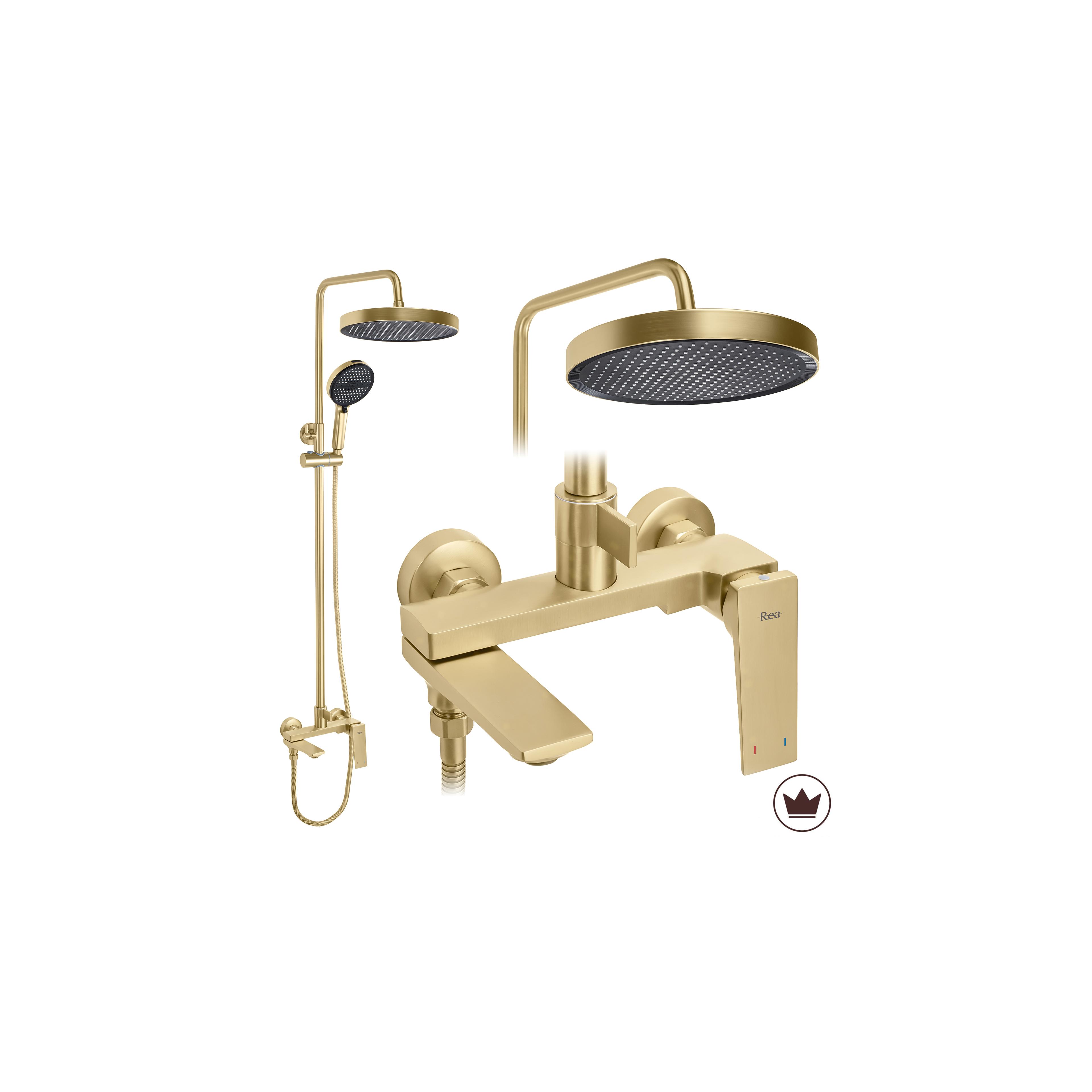 Shower set Rea Prime Brush Gold