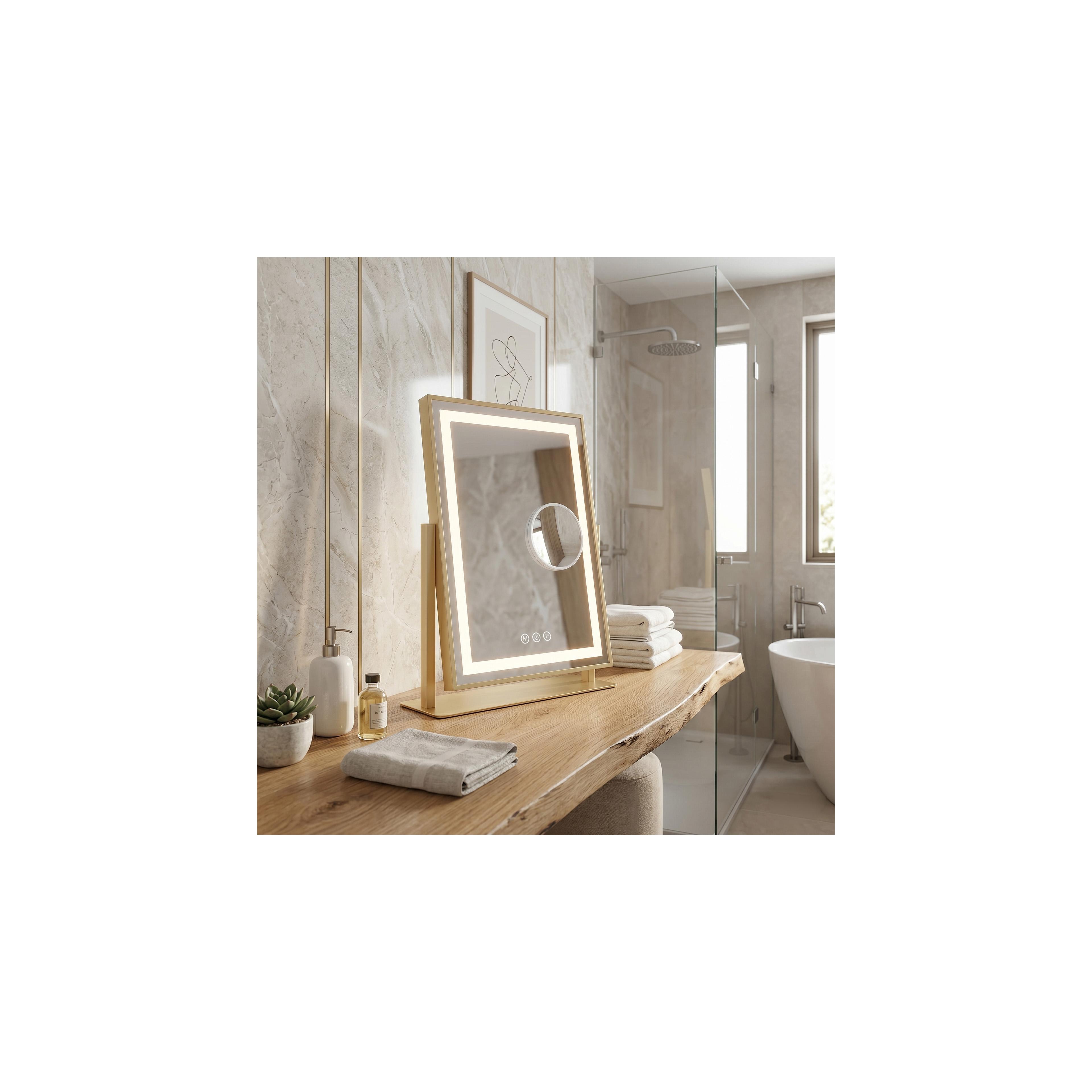 Mirror LED LUMI L.Gold 30x40cm