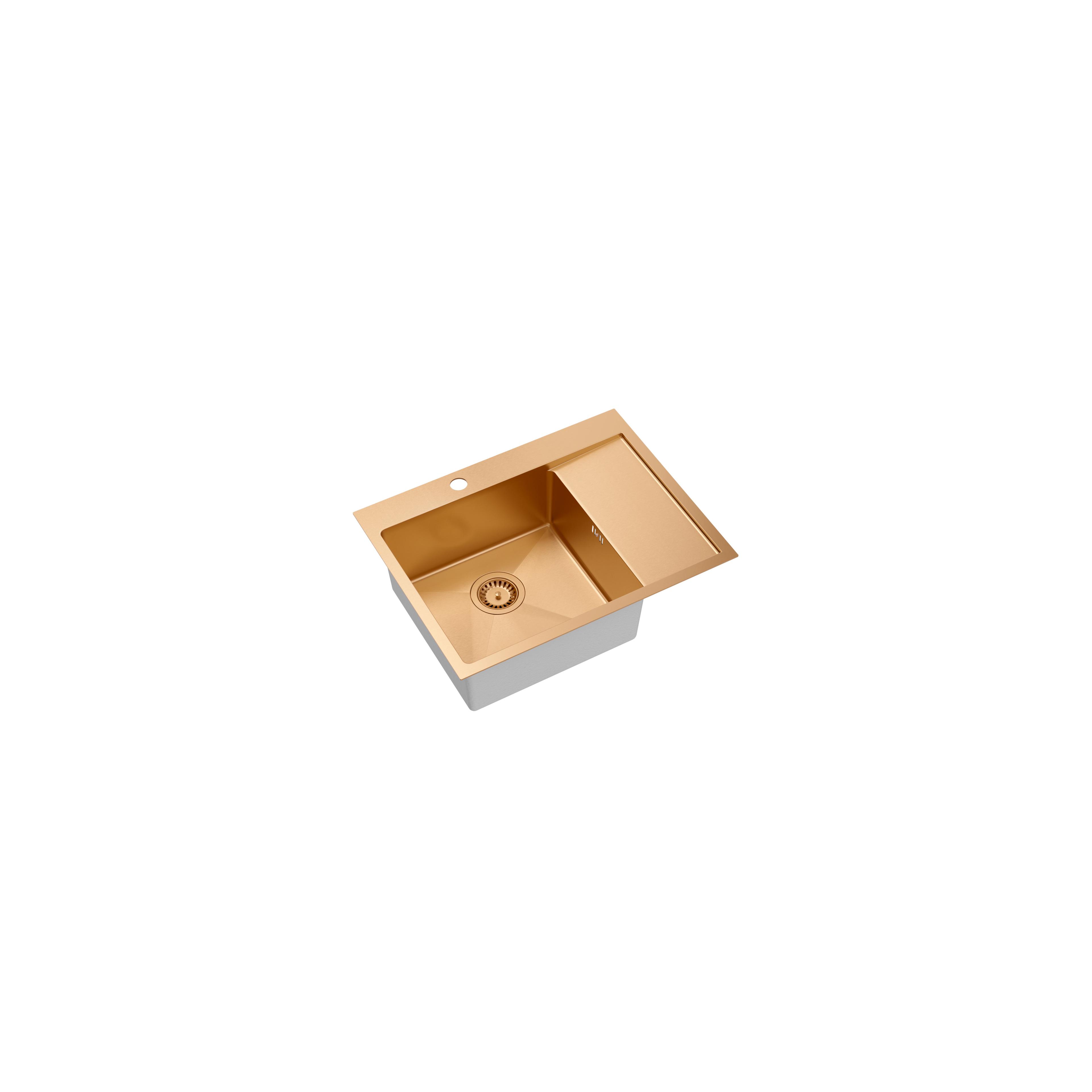 Acél mosogatótálca RUSSEL 116 Copper
