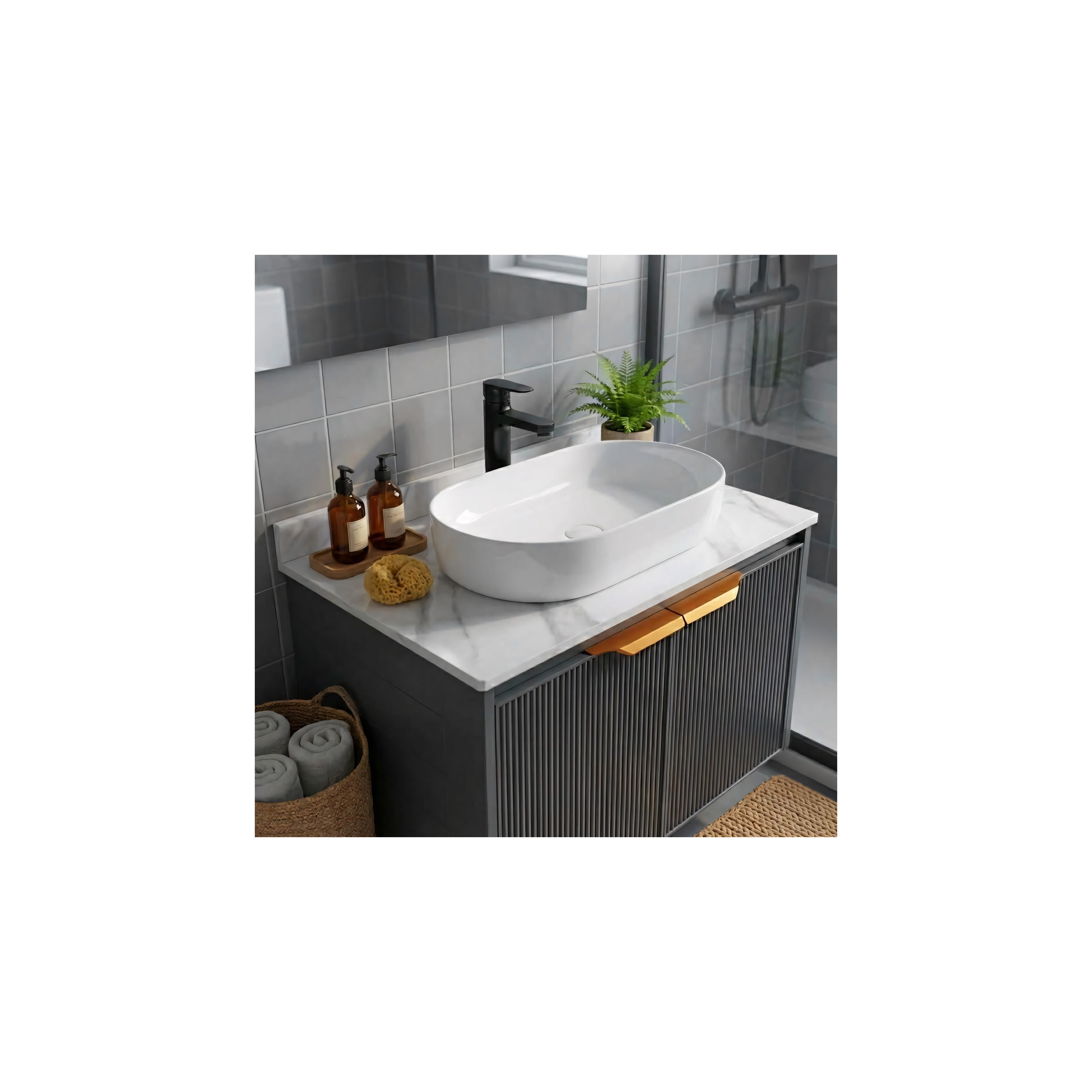 Zestaw mebli łazienkowych z blatem Marti 60cm Grey