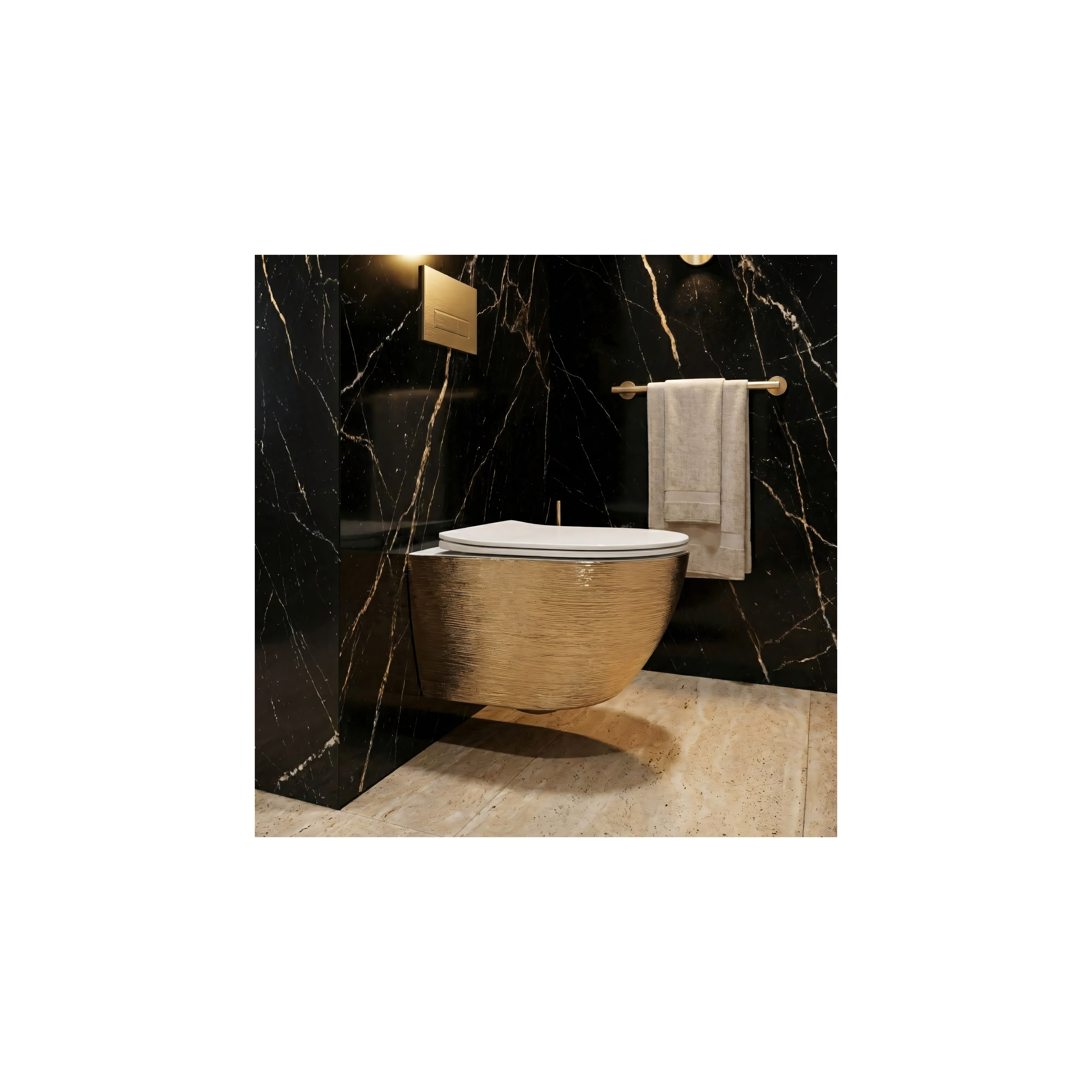 Toilet bowl Carlo Flat Brush Gold