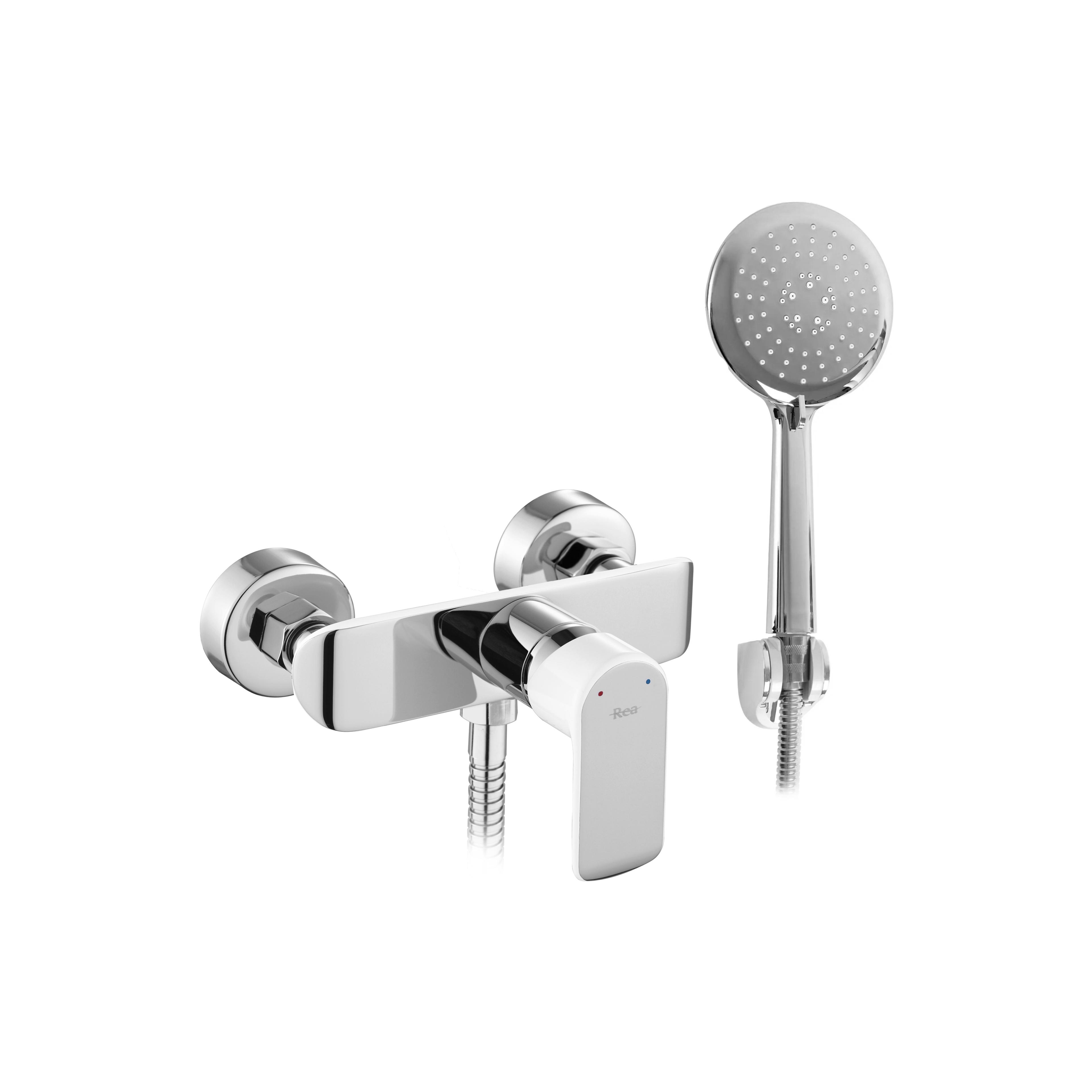 Robinet de douche REA Bloom blanc chrome