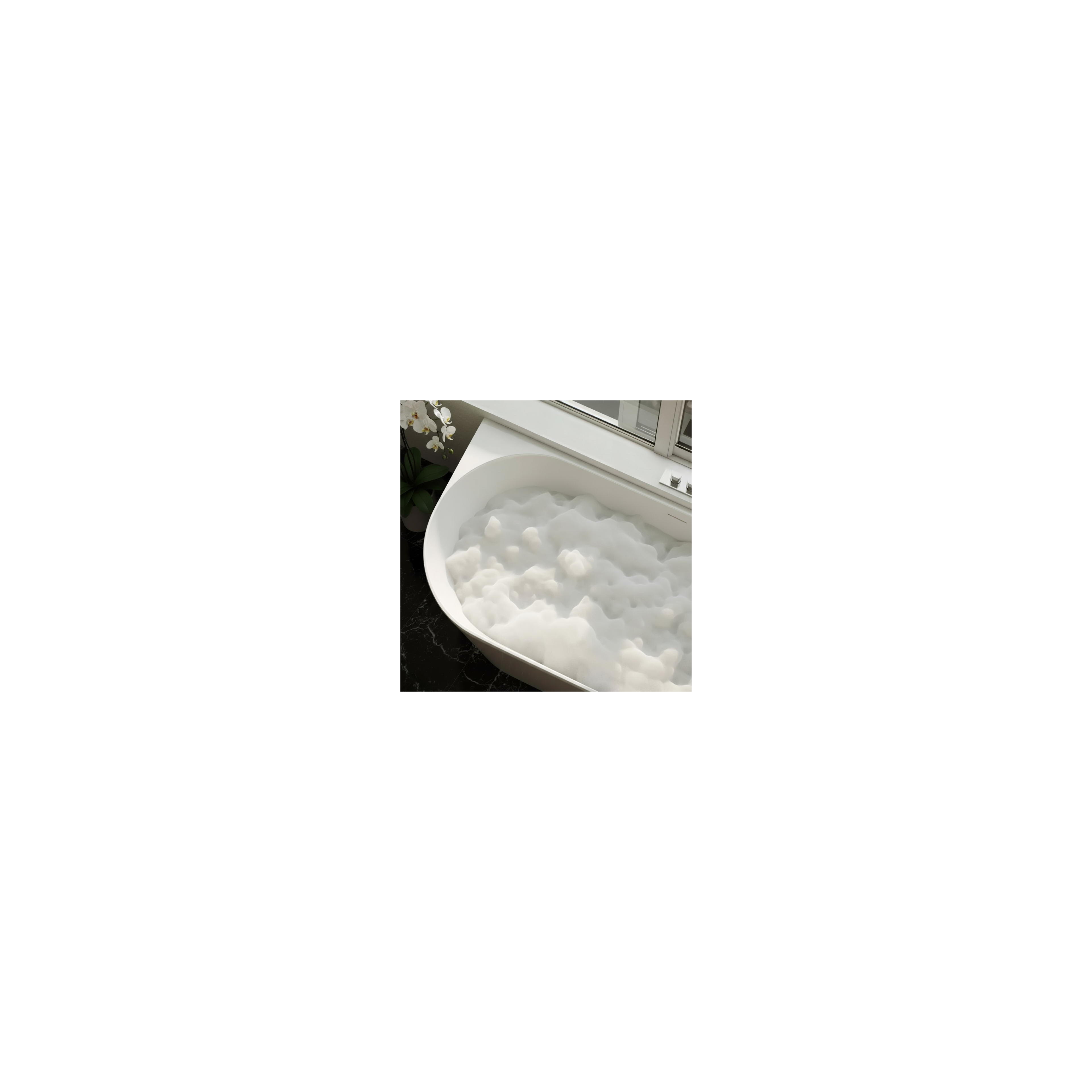Corner Acrylic Bathtub Bellanto Slim 170 Right
