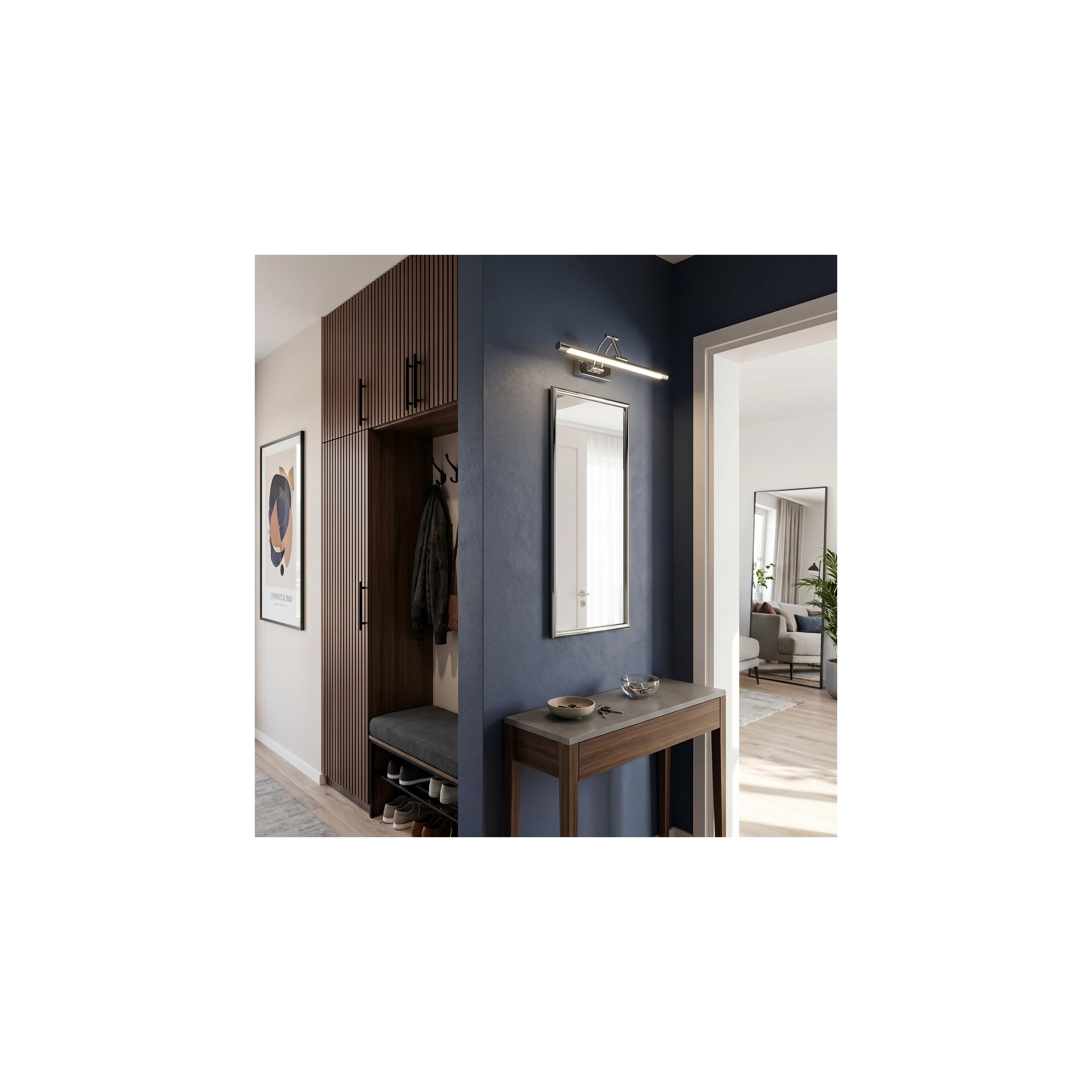Badrum vägg LED-lampa SWE016-1W 42cm Chrome