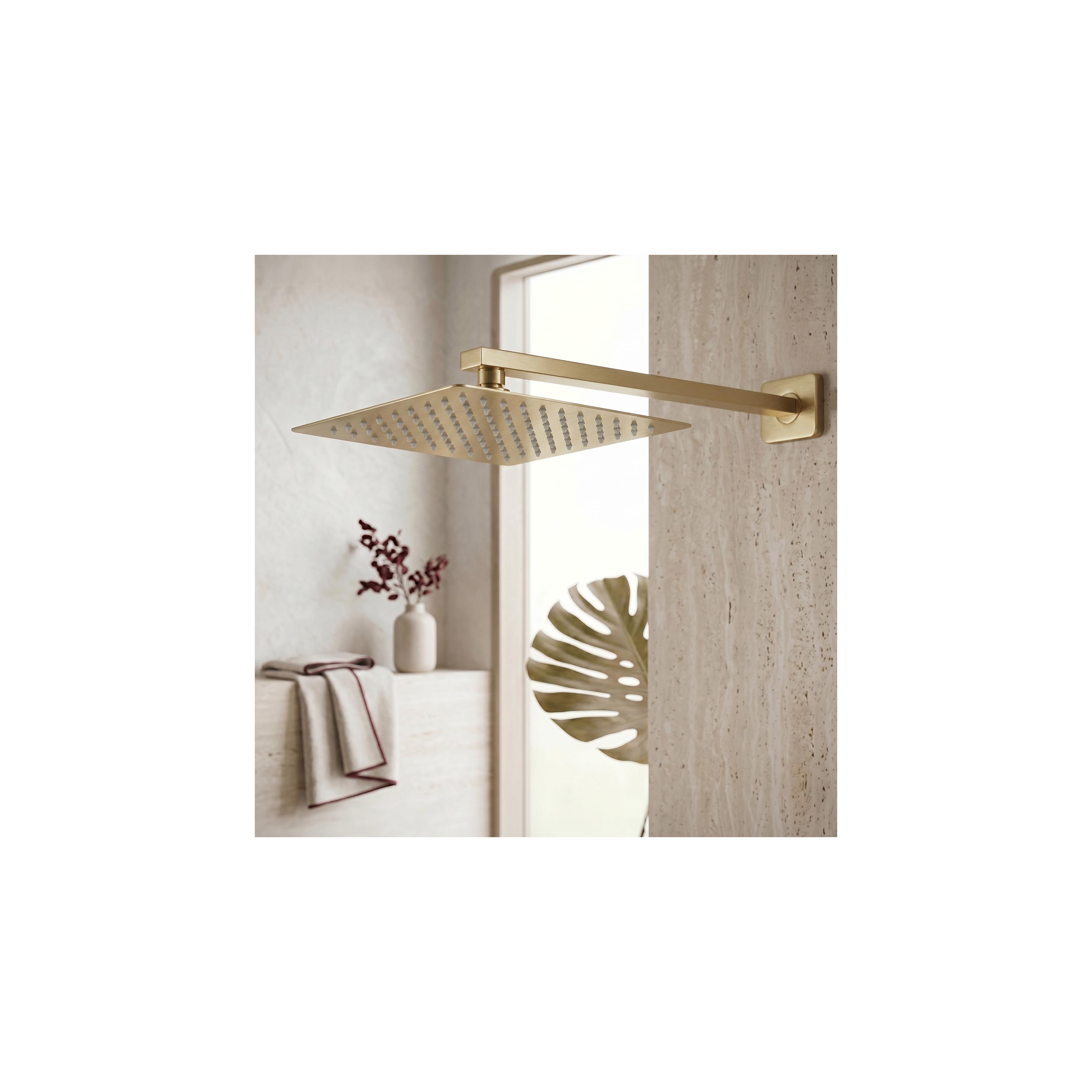 Kvadratna tuš ruža JS-P015BG 25cm Brush Gold