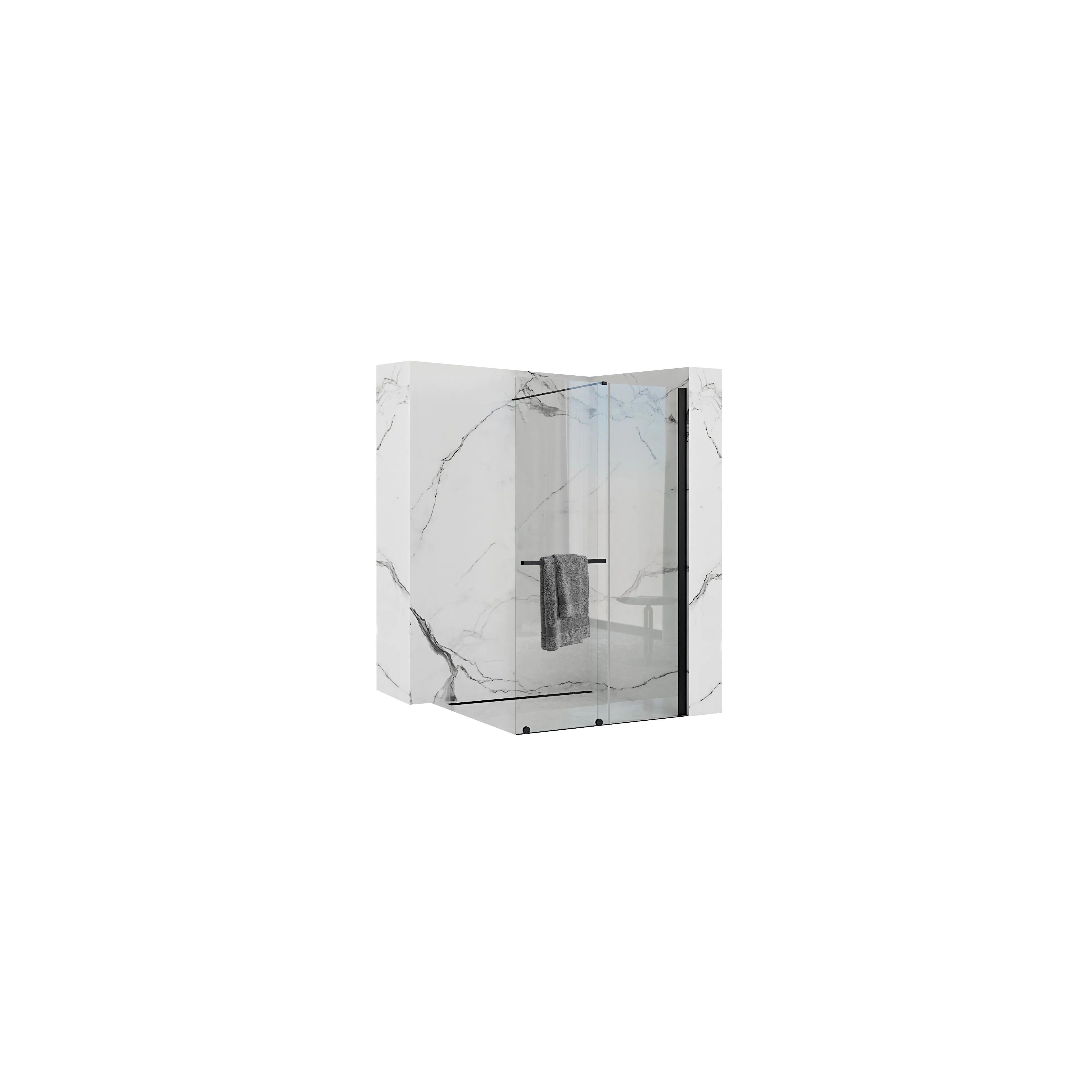 Paravan de dus Rea Cortis Black 120