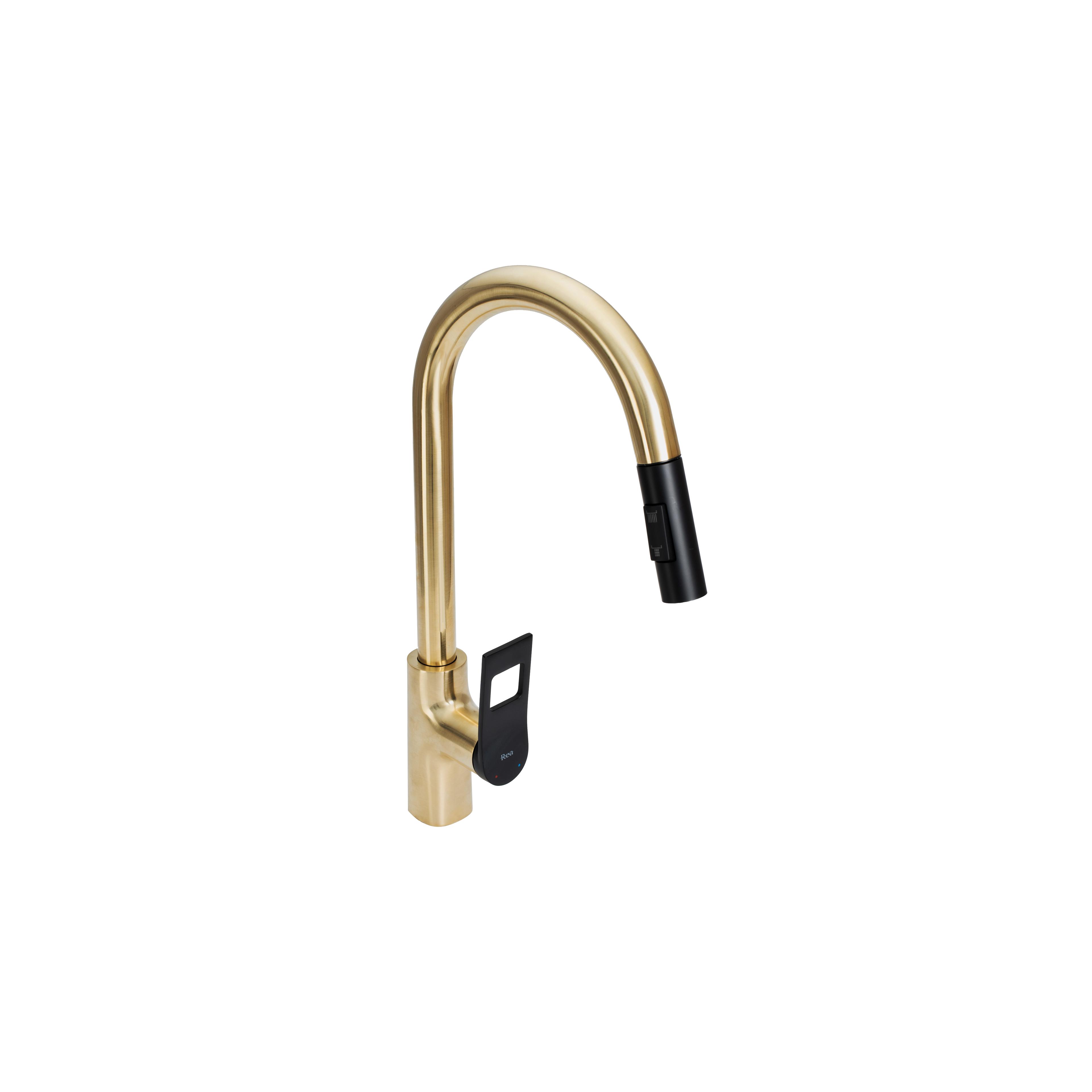 Virtuves maisītājs Rea SOUL Black/Gold Brushed