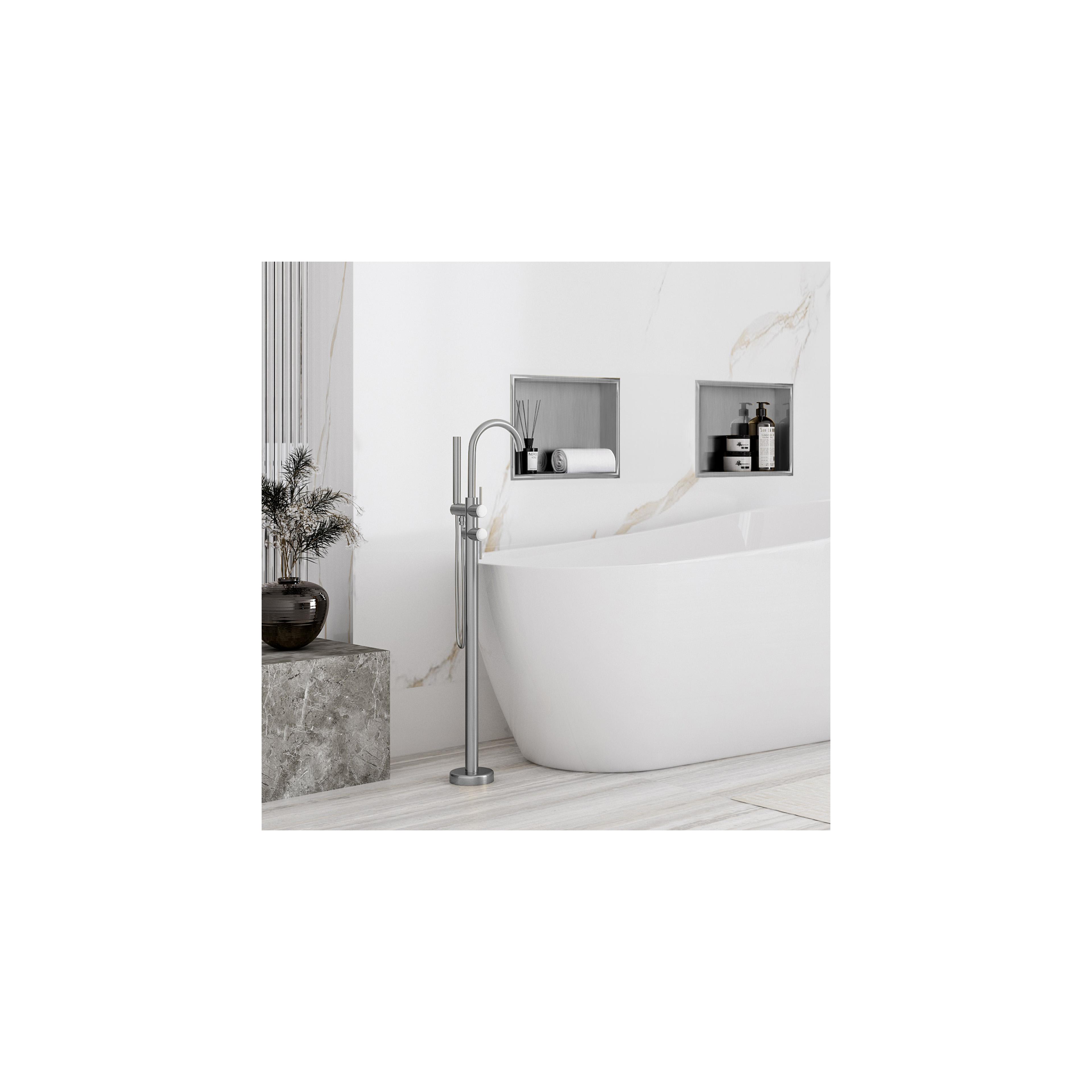 bathroom shelf 30x30 steel brush