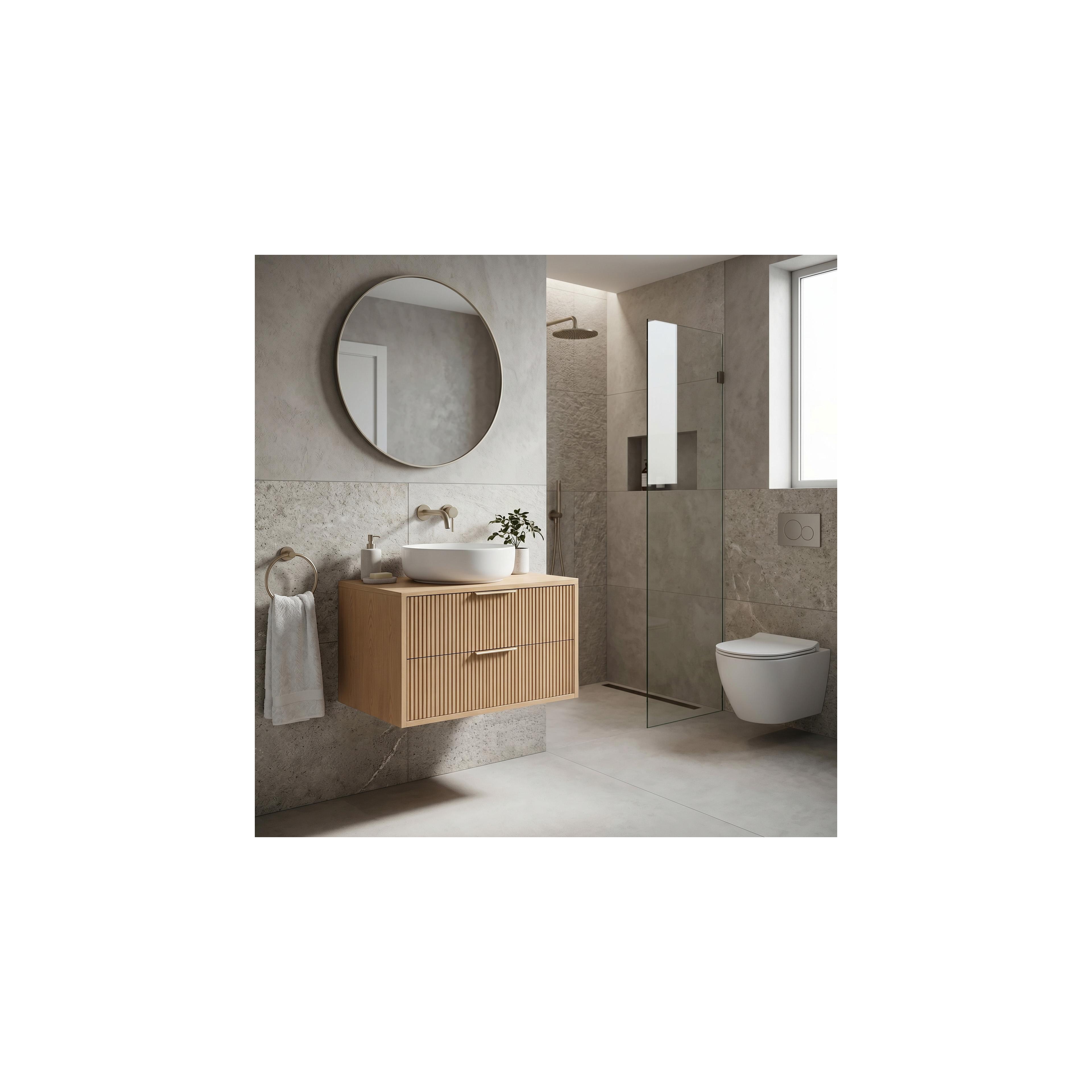Bathroom vanity cabinet Rea Mono 80cm Beige