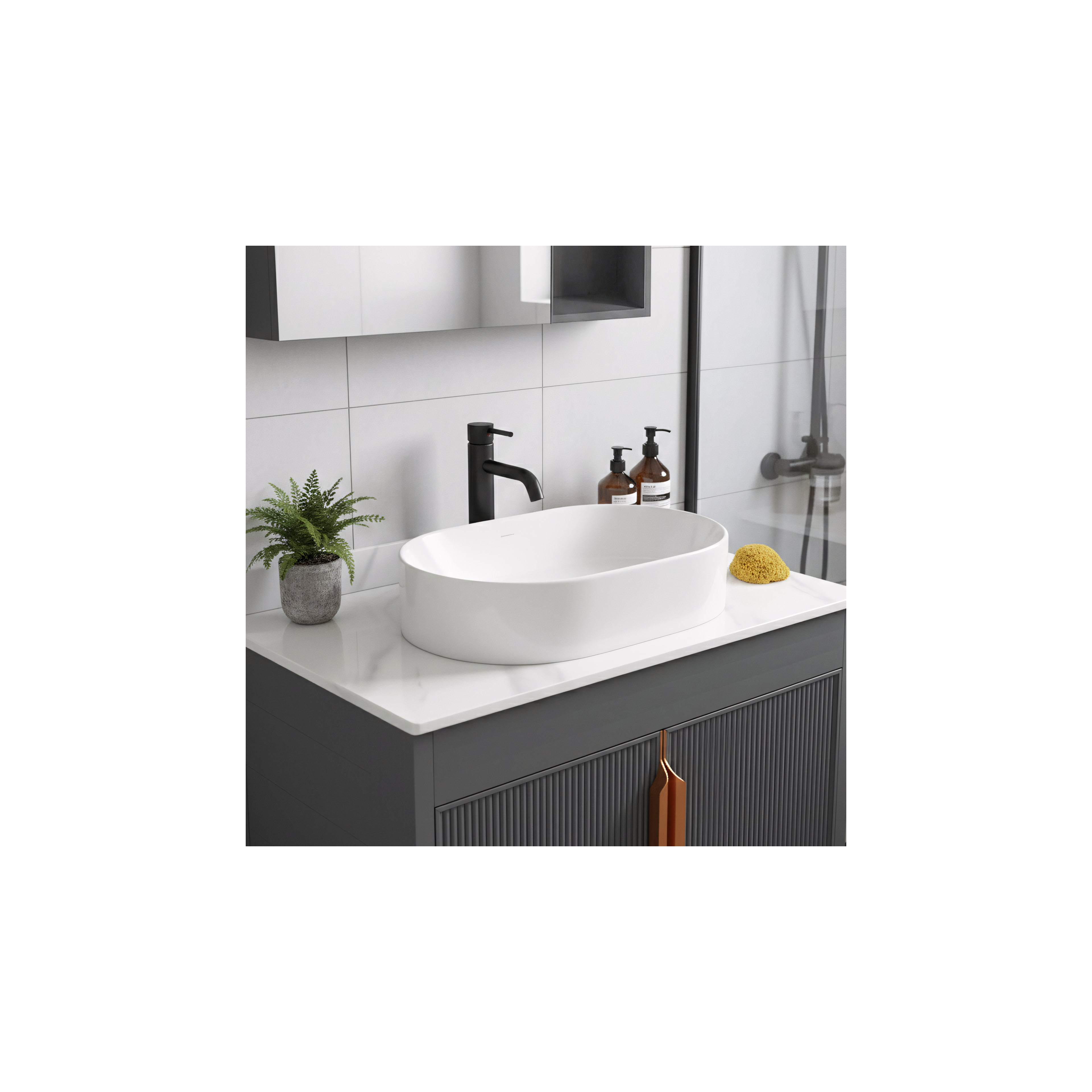 Zestaw mebli łazienkowych z blatem Modo 60cm Grey