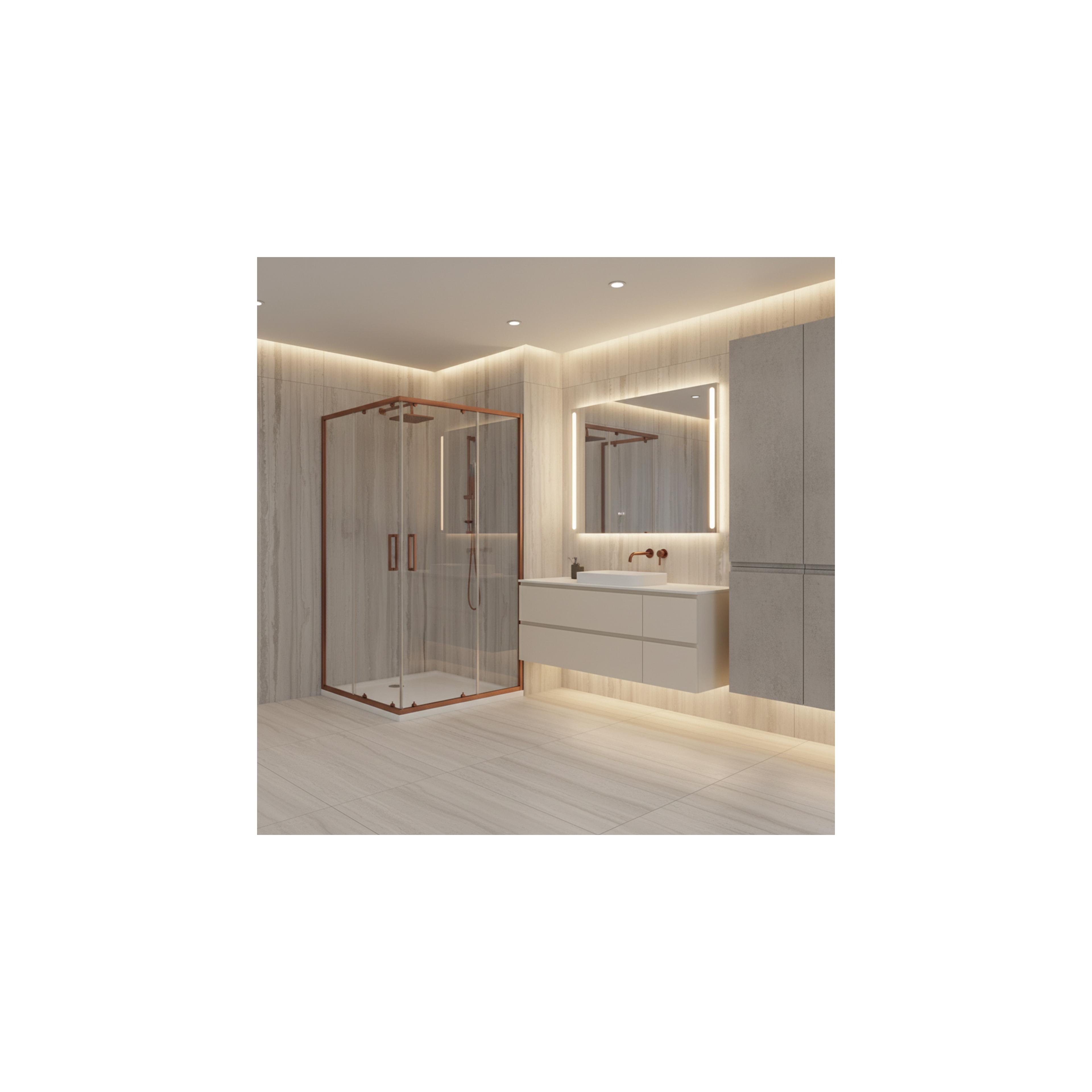Cabine de douche Rea City 80x100  Brush Copper