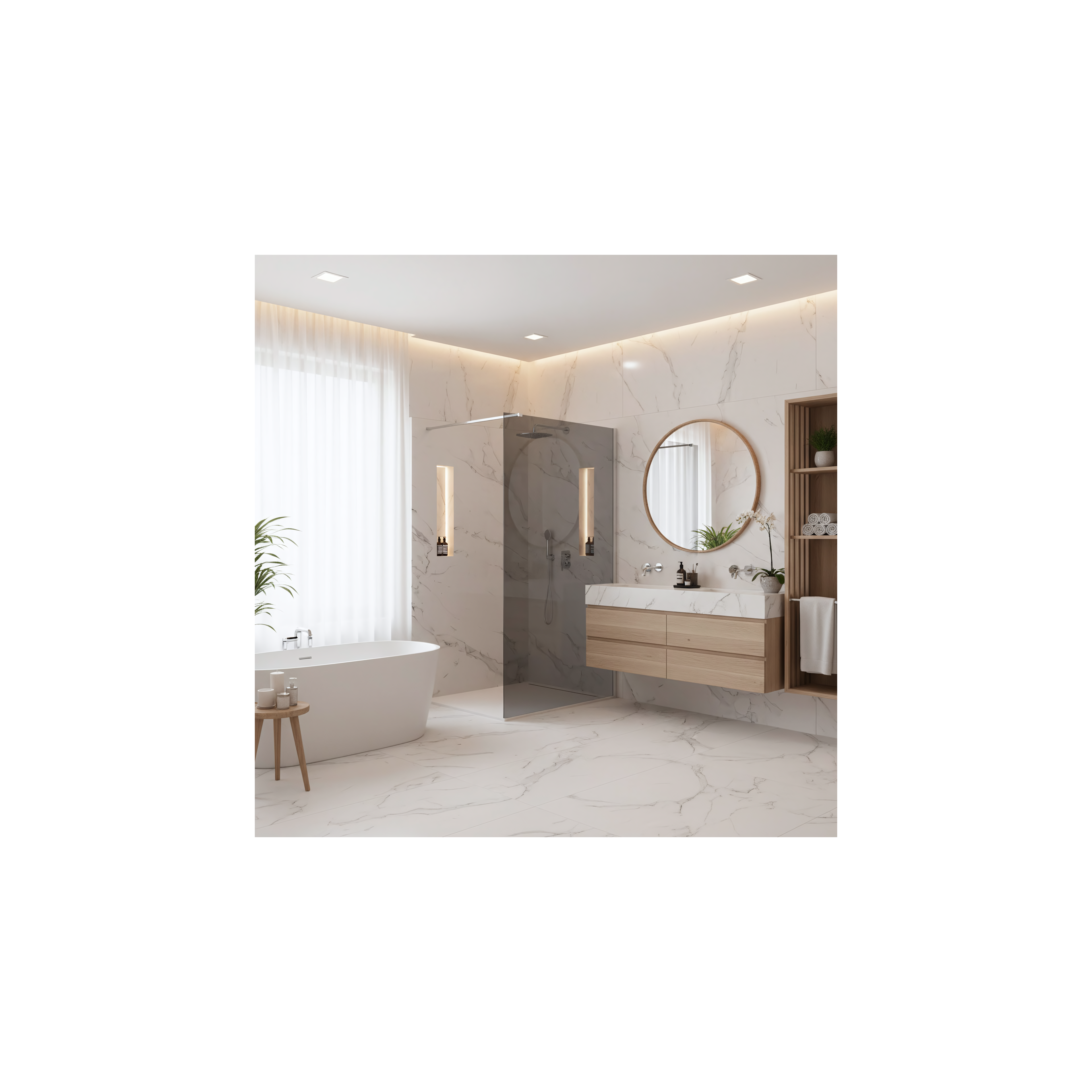 Paroi de douche Rea Flexi Grey / Chrome 110