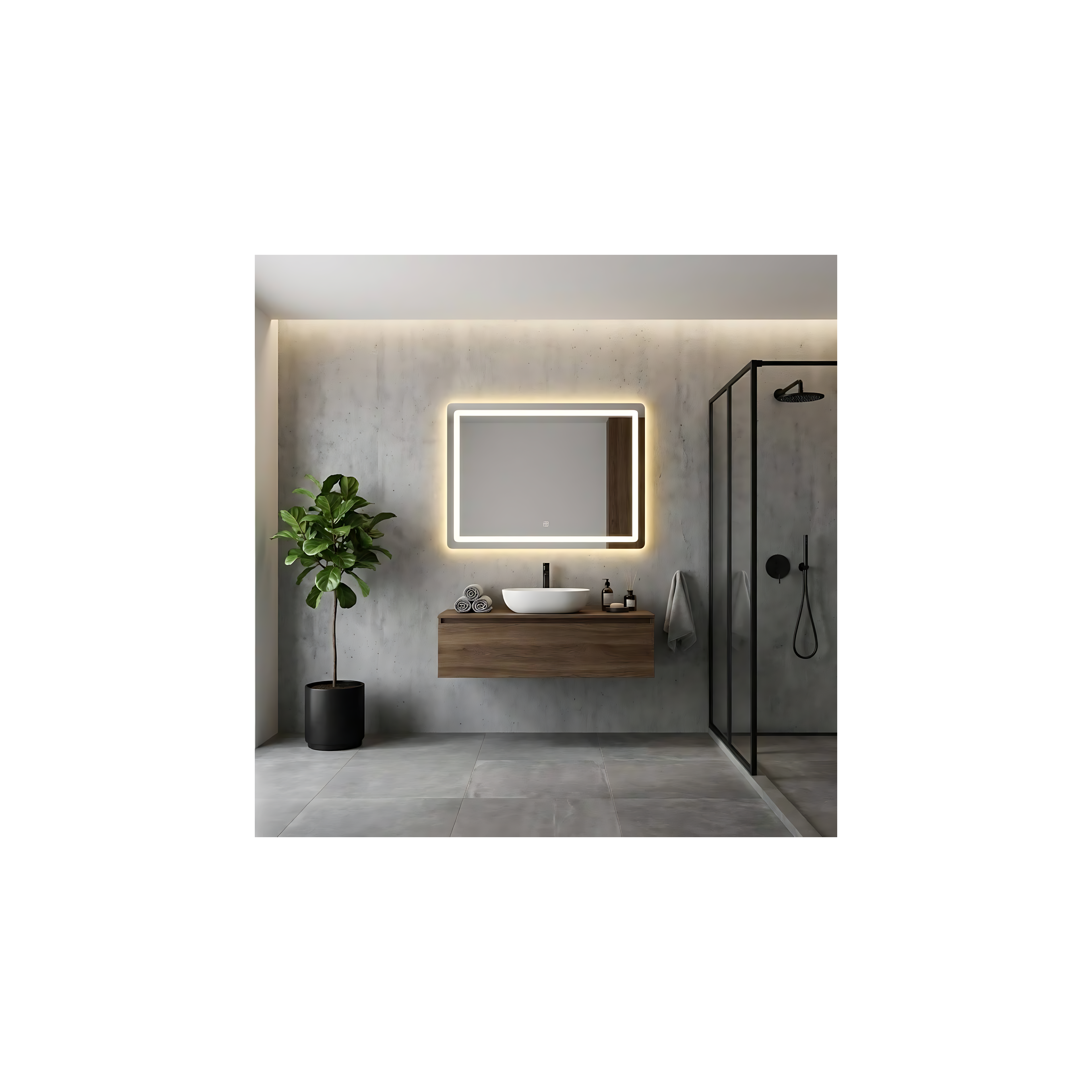 Miroir LED 80x60cm P10407