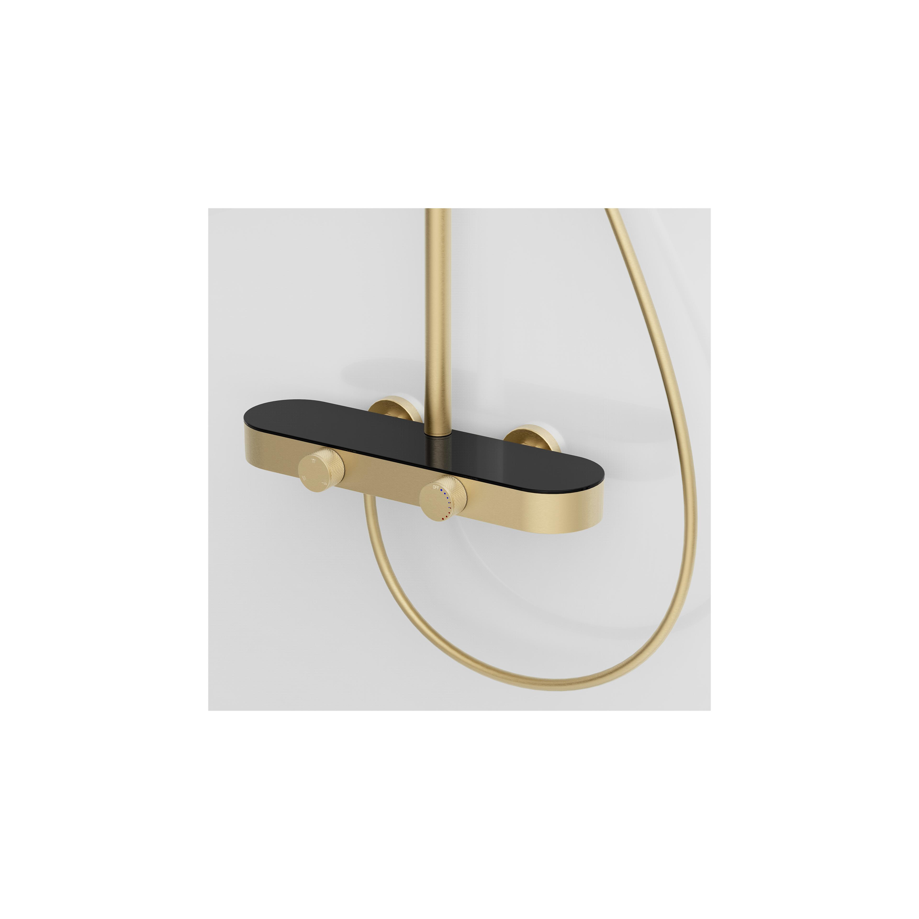 Ρυθμιζόμενη Στήλη Ντουζ Rea Creo Brush Gold 87 - 128 εκ.