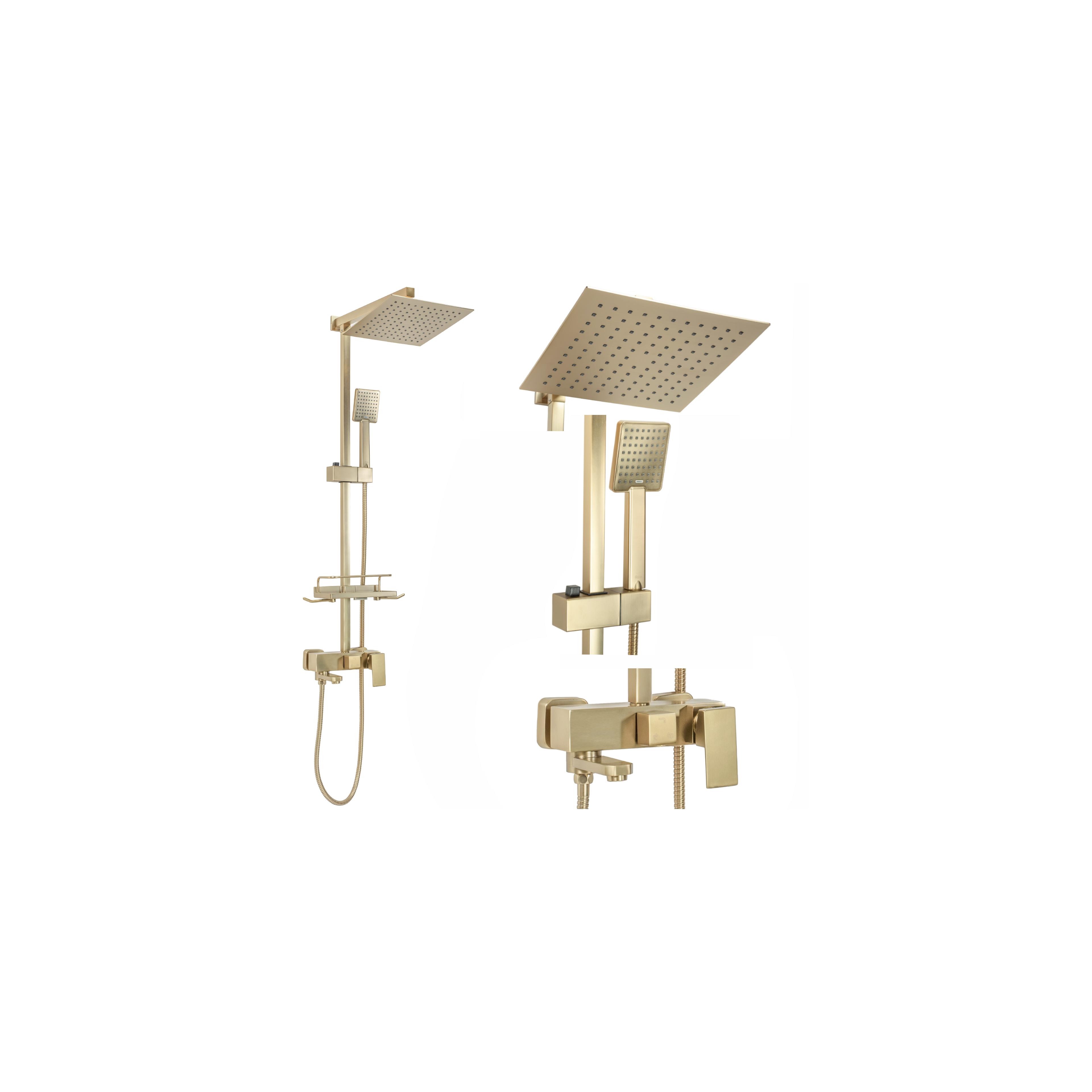 Komplet za prhanje REA JACK BRUSHED GOLD