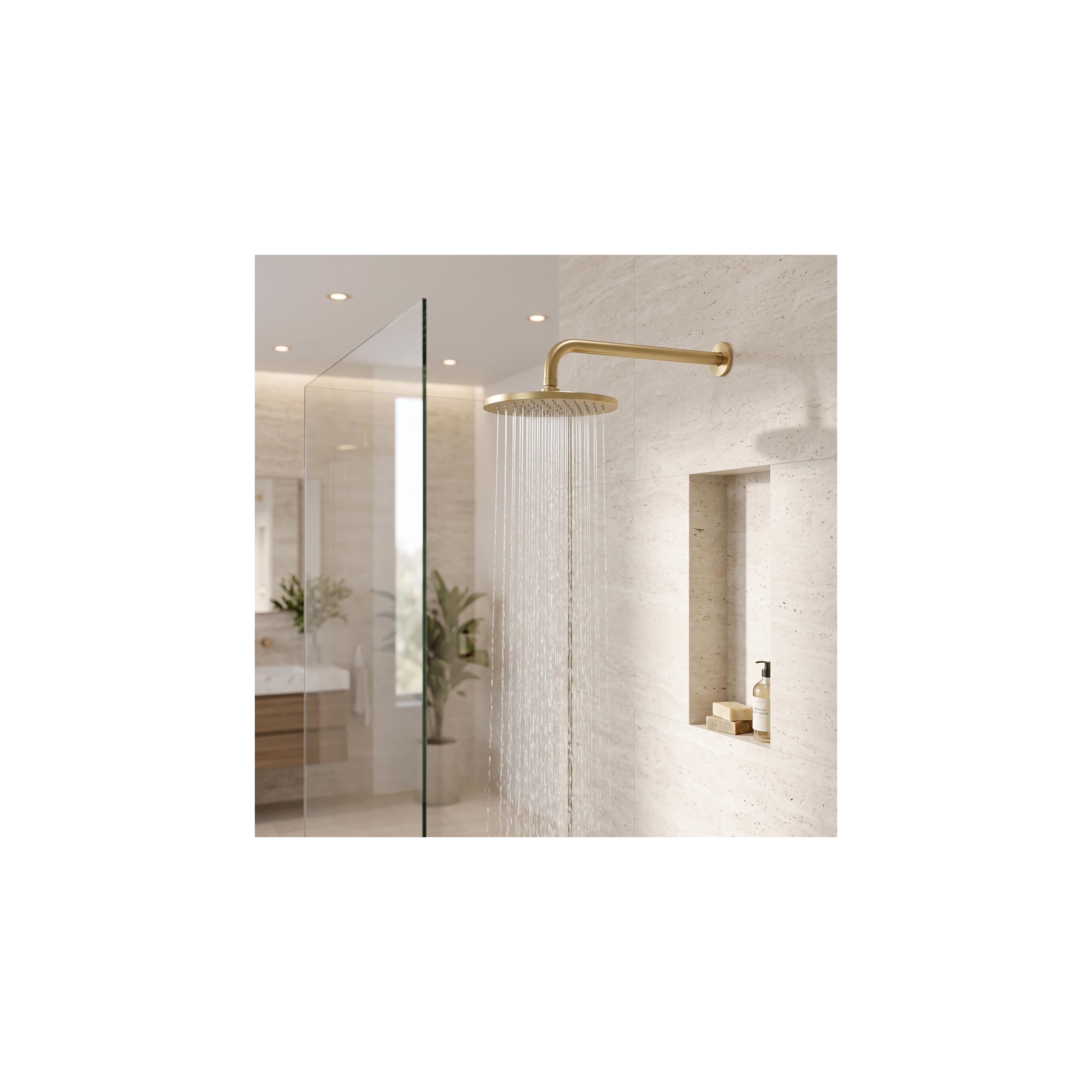 Bras de douche rond REA JS-9021 40cm Brush gold