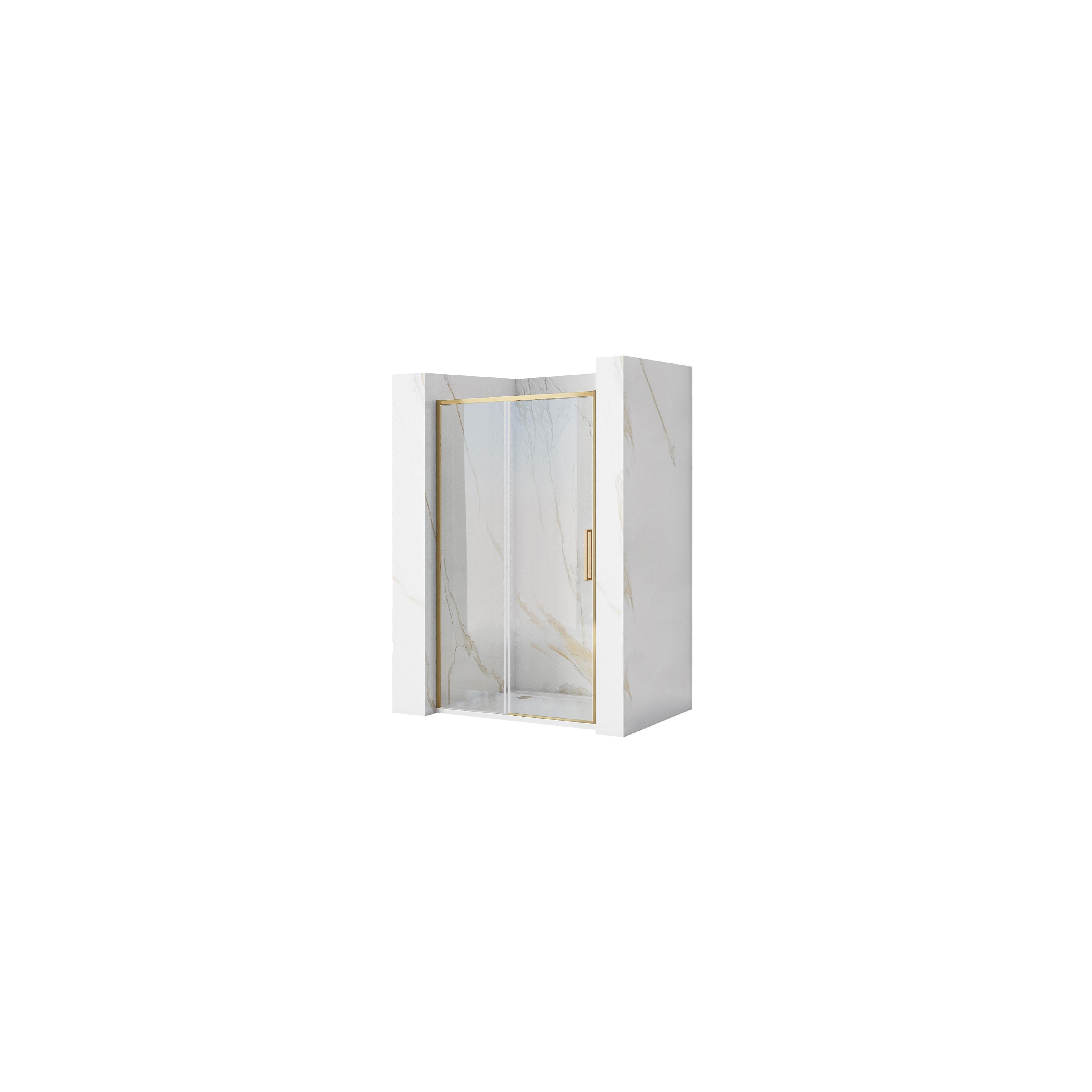 Drsna tuš vrata REA Rapid Slide 120 Gold Brush