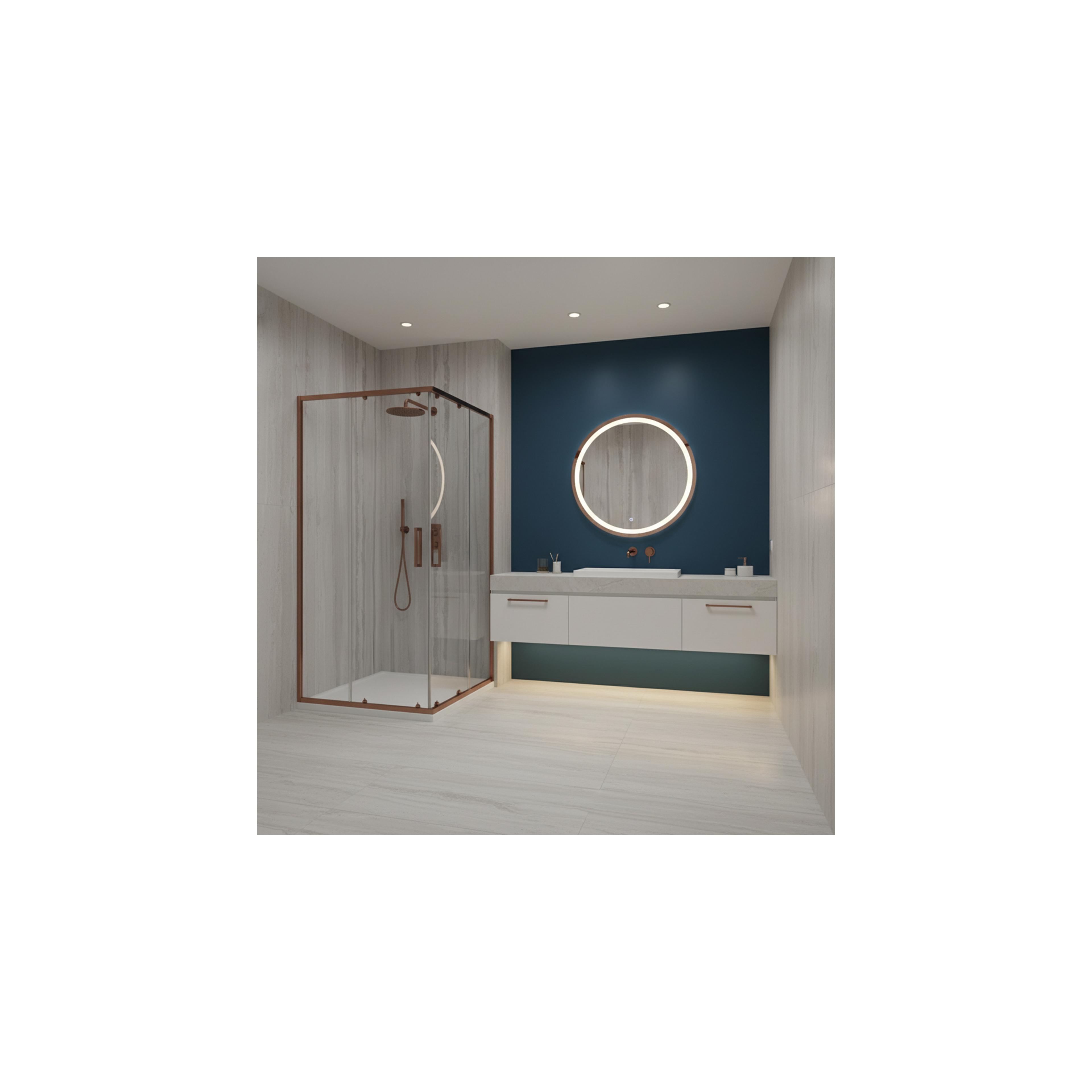 Cabine de douche Rea City 80x100  Brush Copper