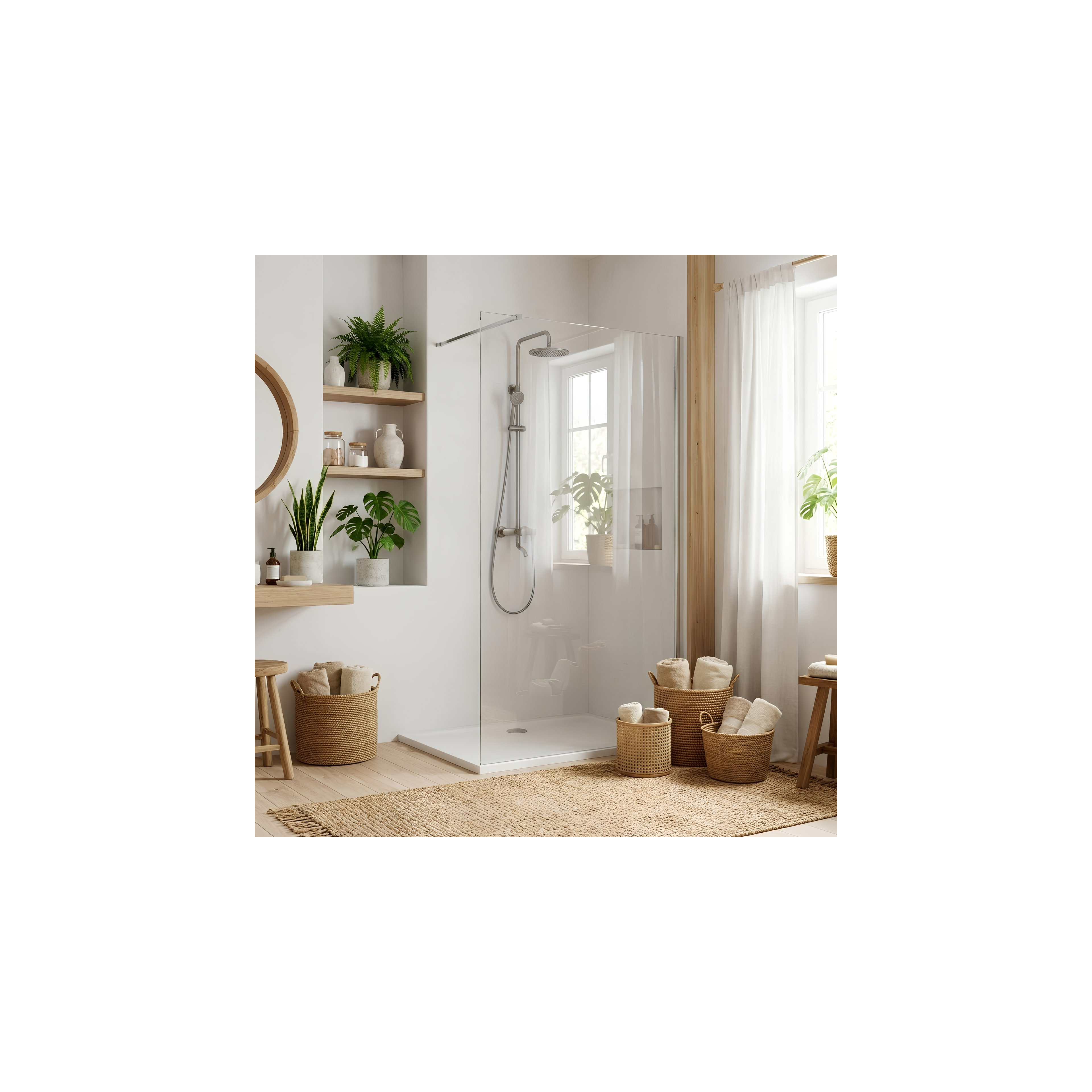 Душевая стенка Rea Flexi Transparent / Chrome 70