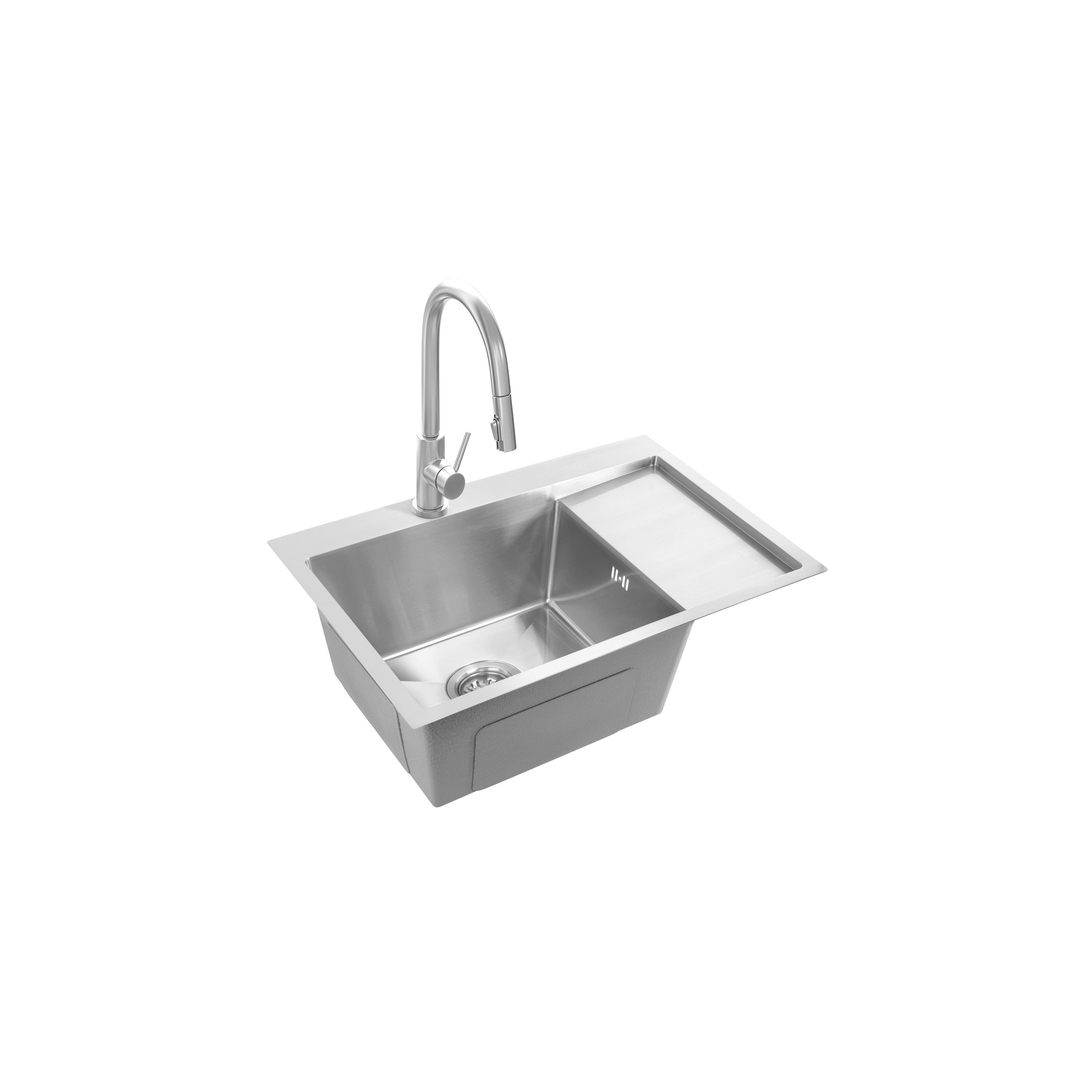 Terasest valamu Fin BRUSH NICKEL