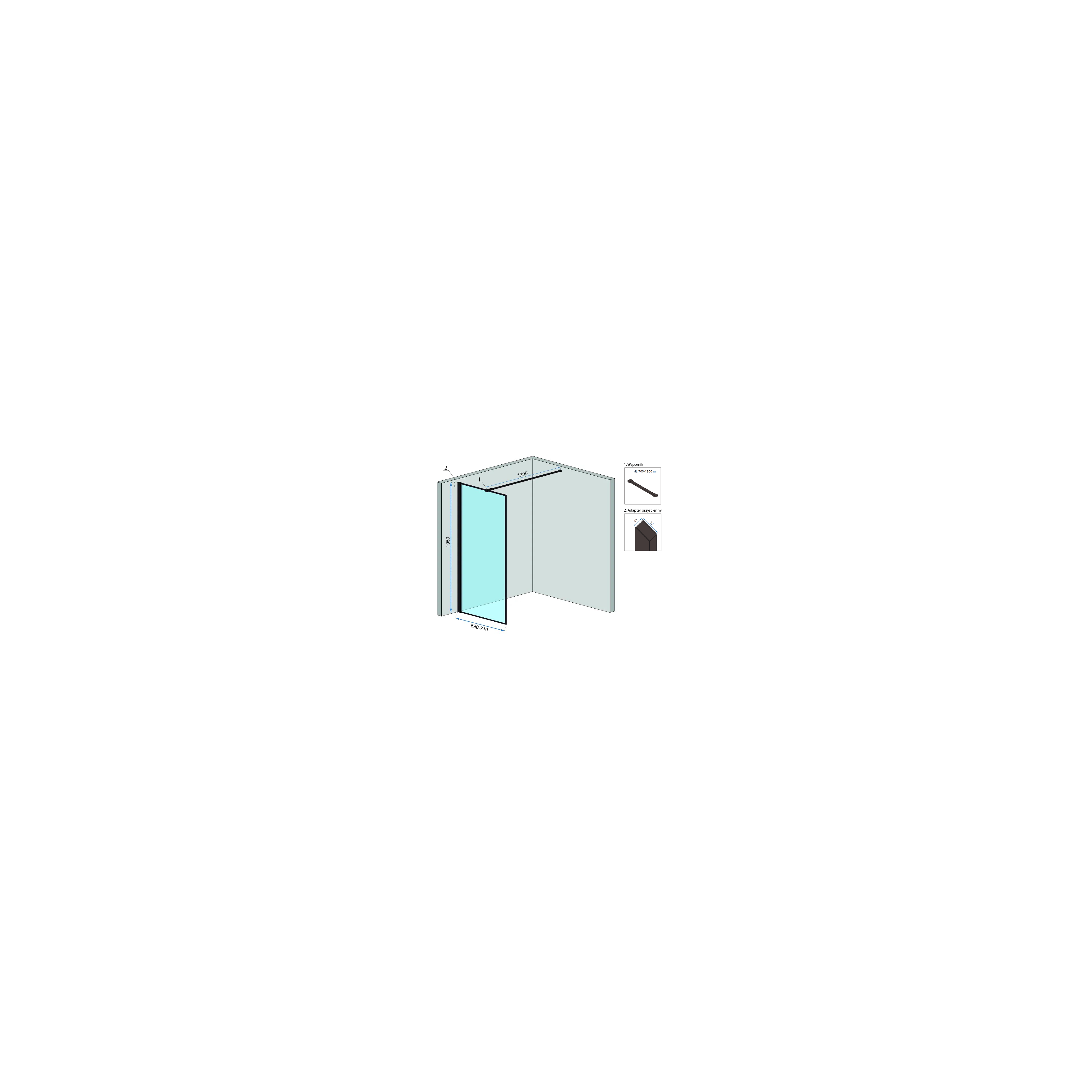 Shower screen Rea Bler 70