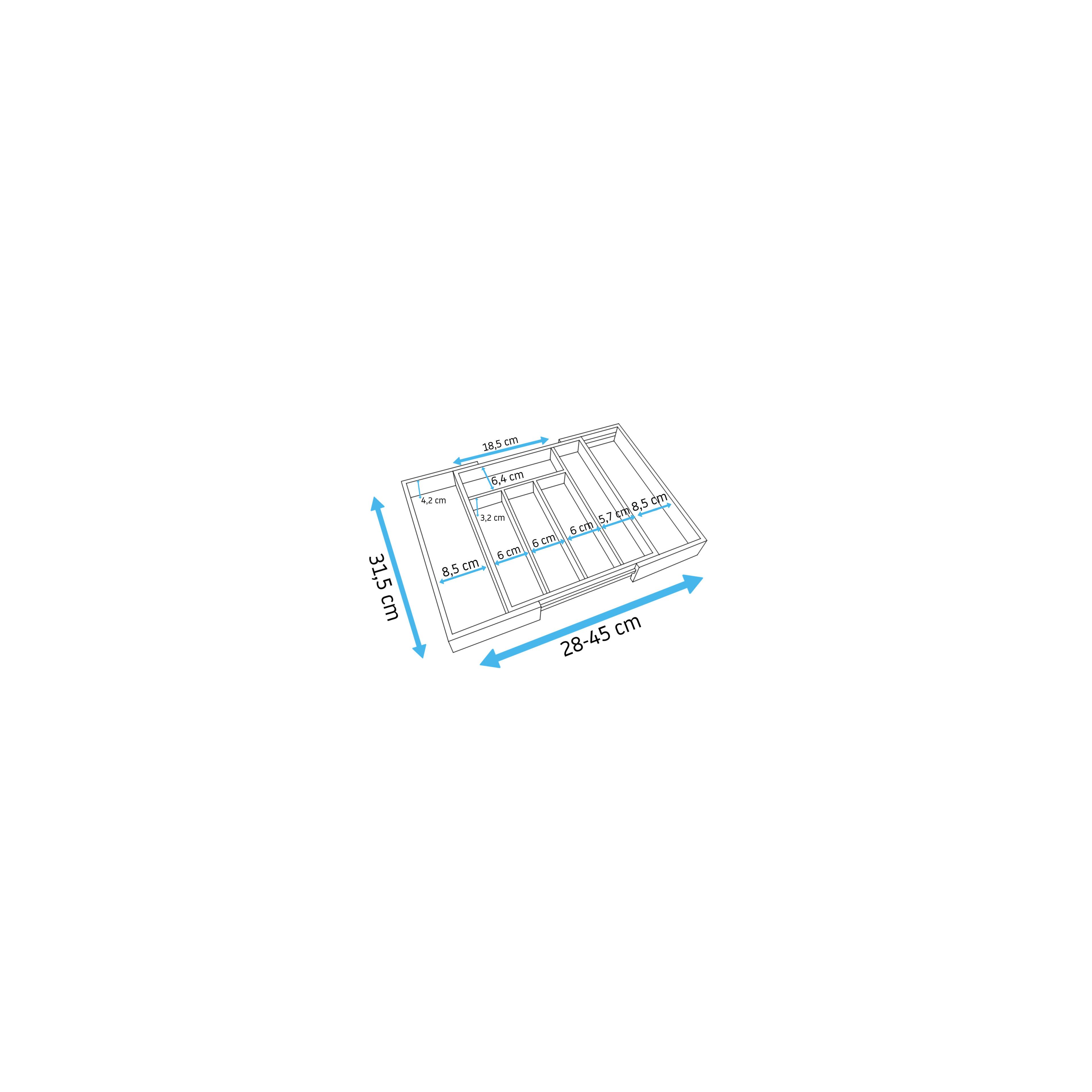 Organizator pentru sertare extensibil