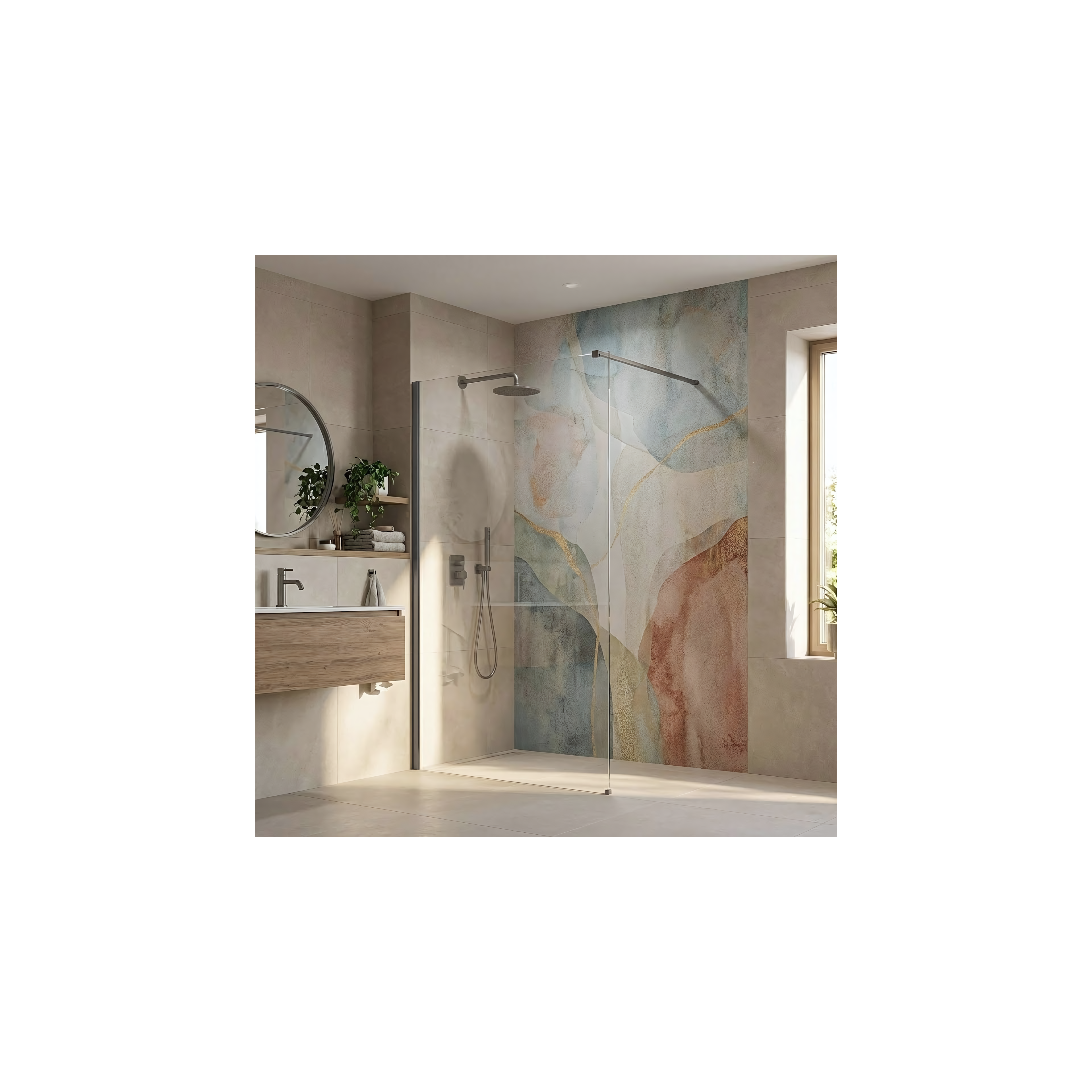 Paroi de douche Rea Flexi Transparent / Titan 100