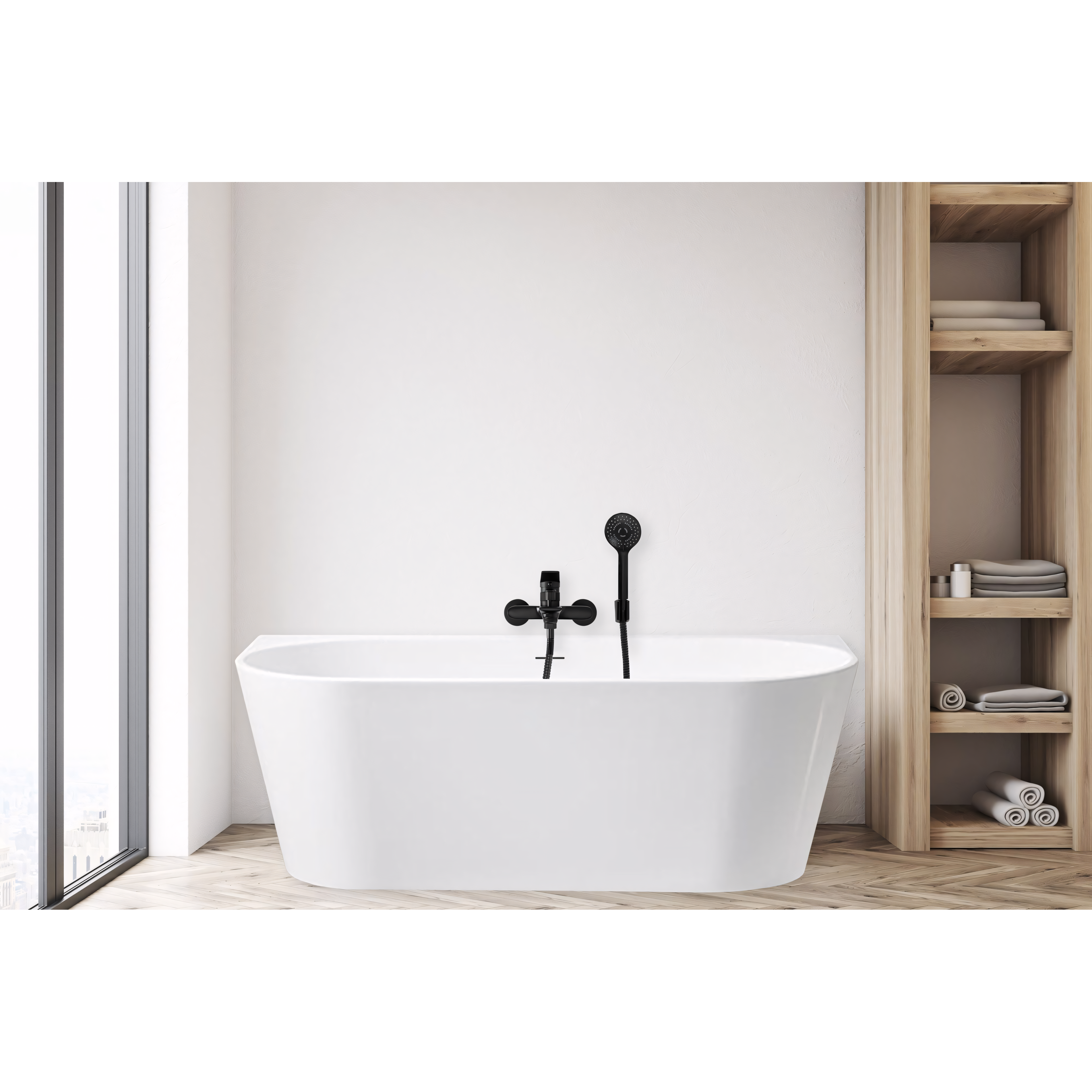 Acryl Wandmontage Badewanne CAPRI 170 cm