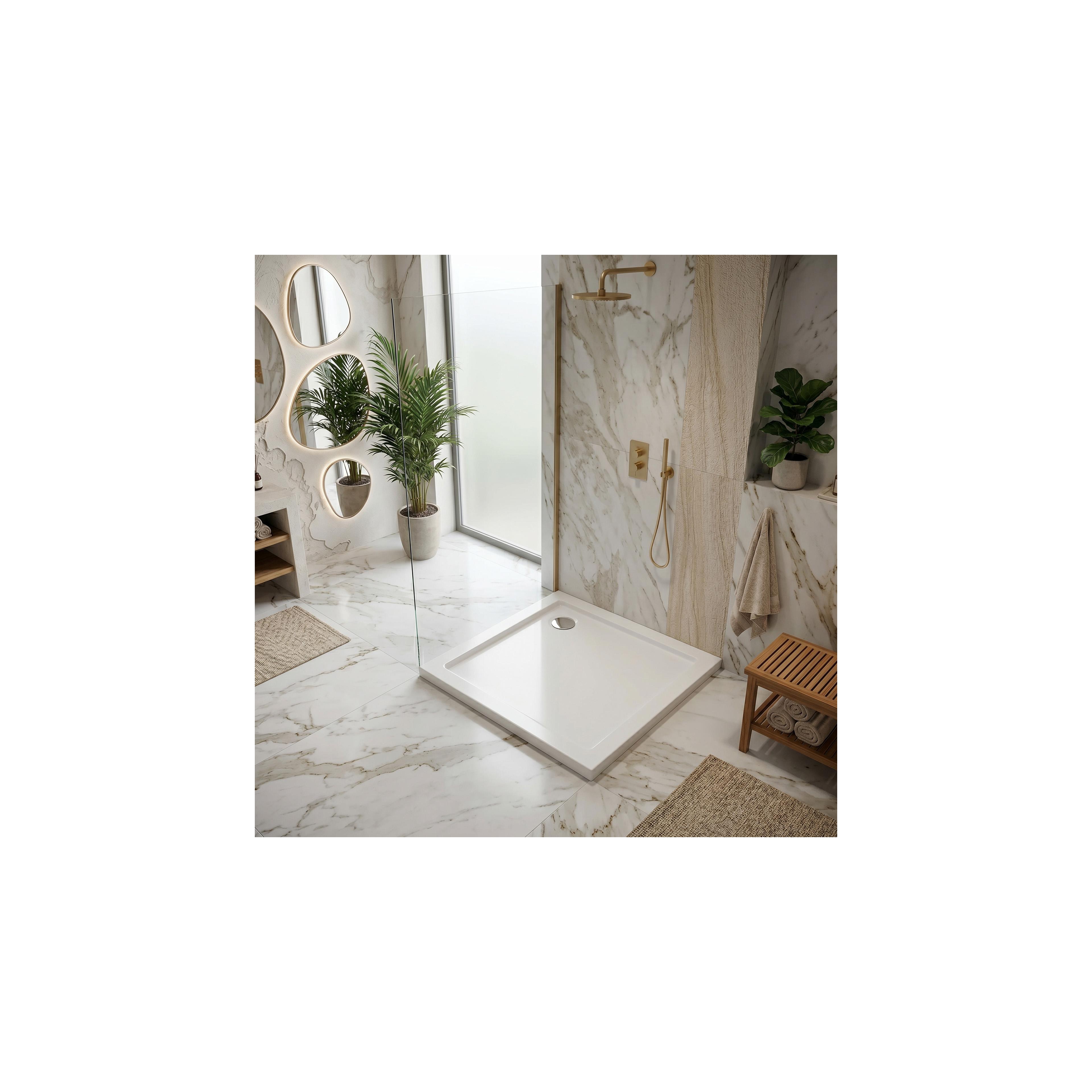 shower tray Rea Belmond White 80x80 Chrome