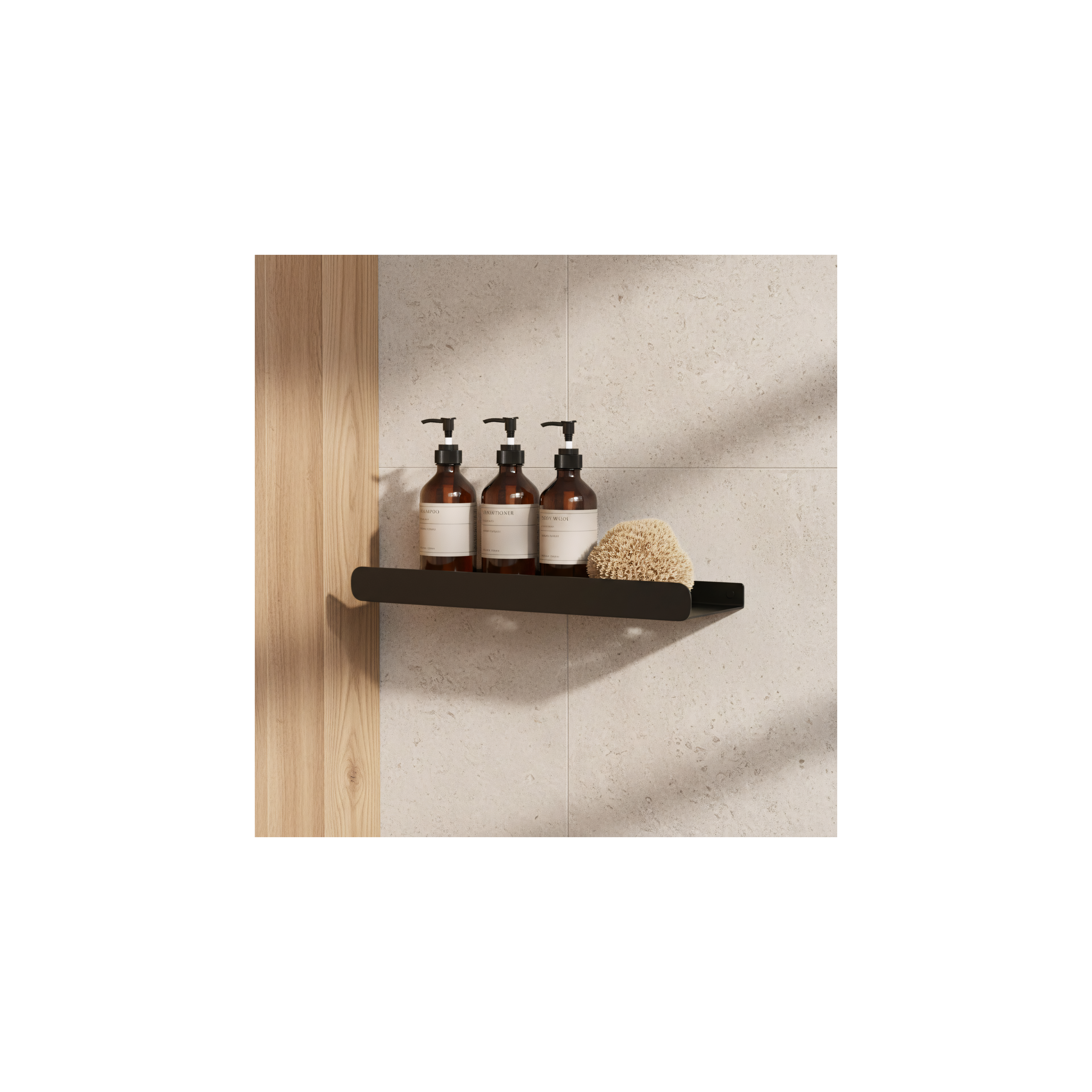 Półka łazienkowa prysznicowa SF03 45cm czarny mat