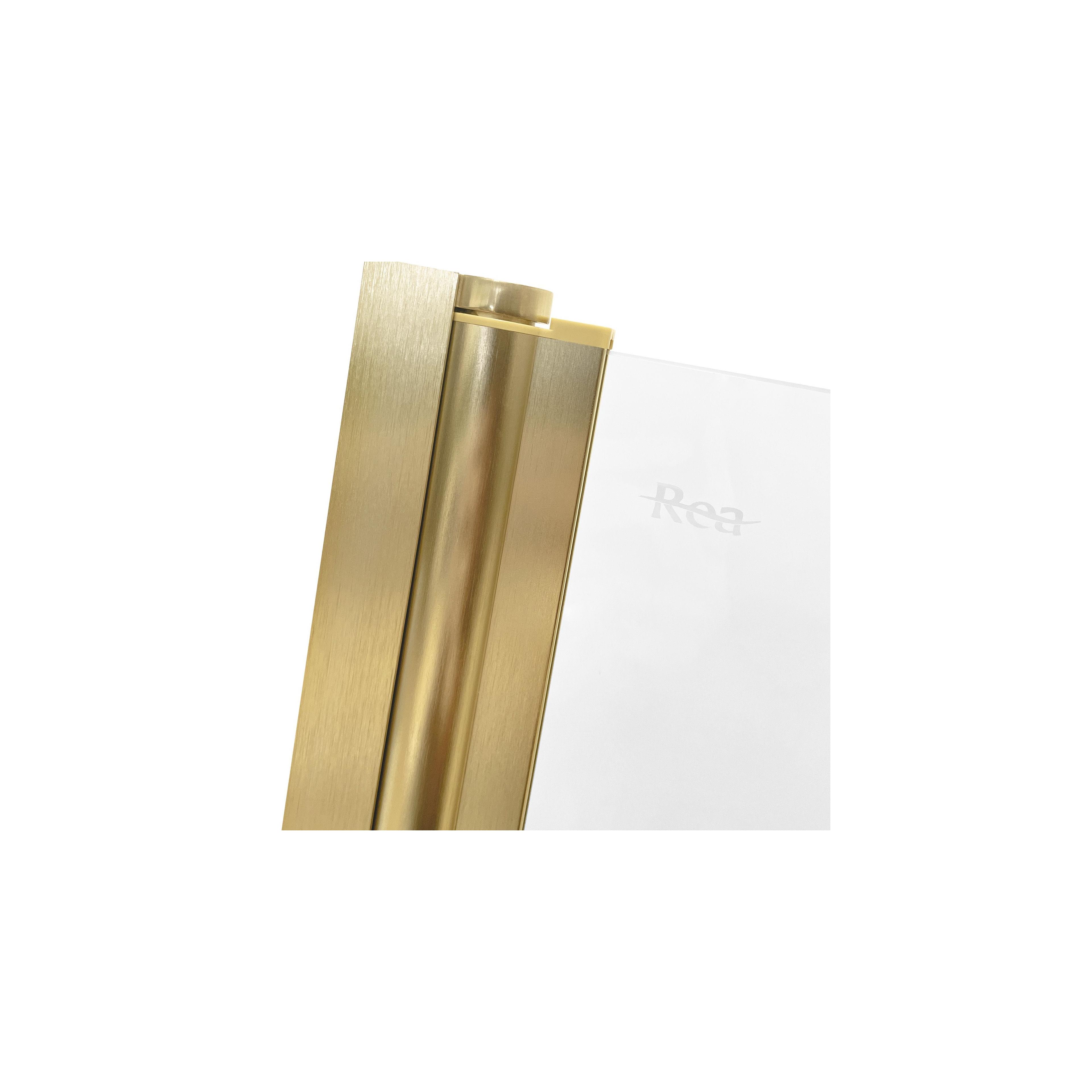 Skládací vanová zástěna REA Agat-3 120 BRUSH GOLD