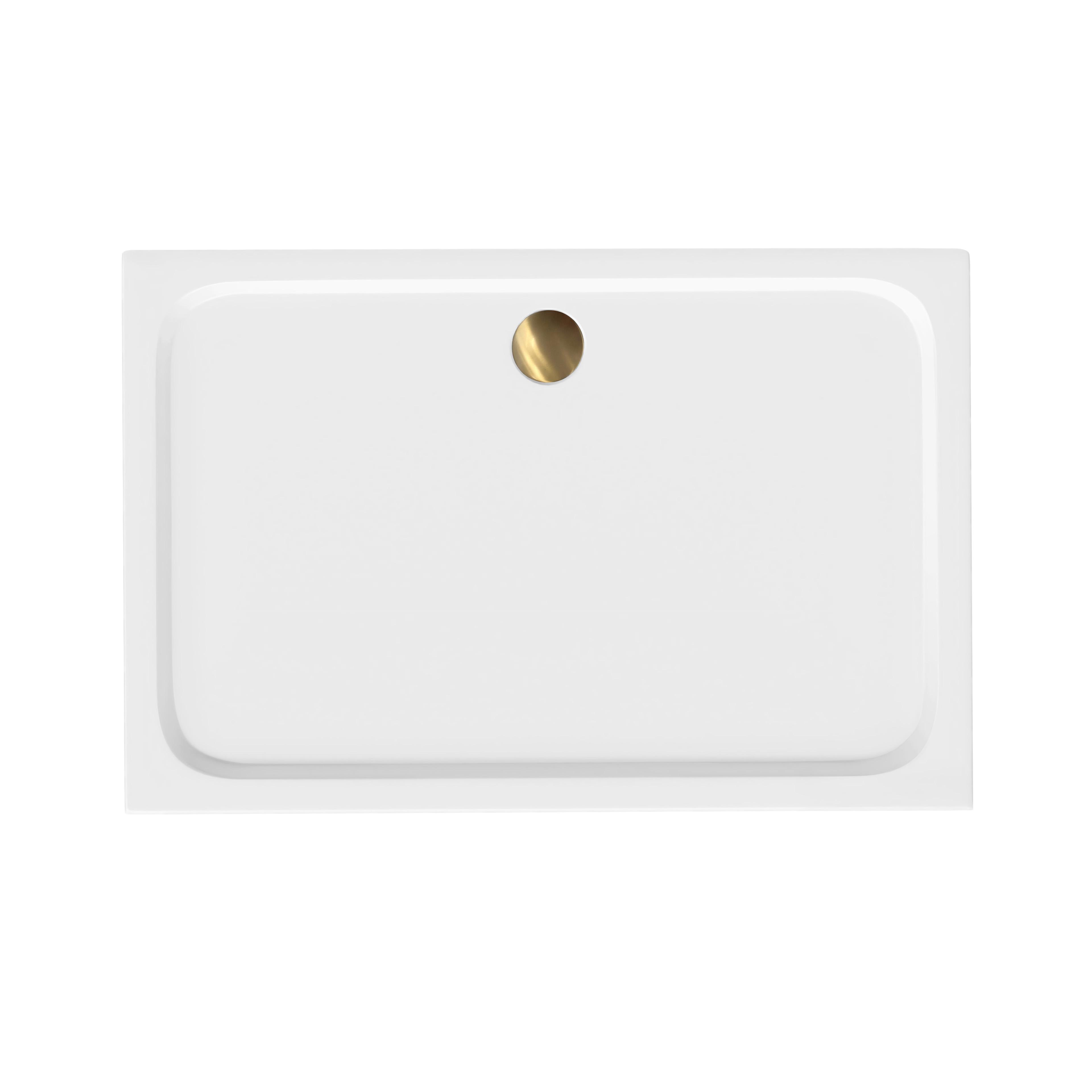 shower tray Rea Belmond White 90x120 Brush Gold
