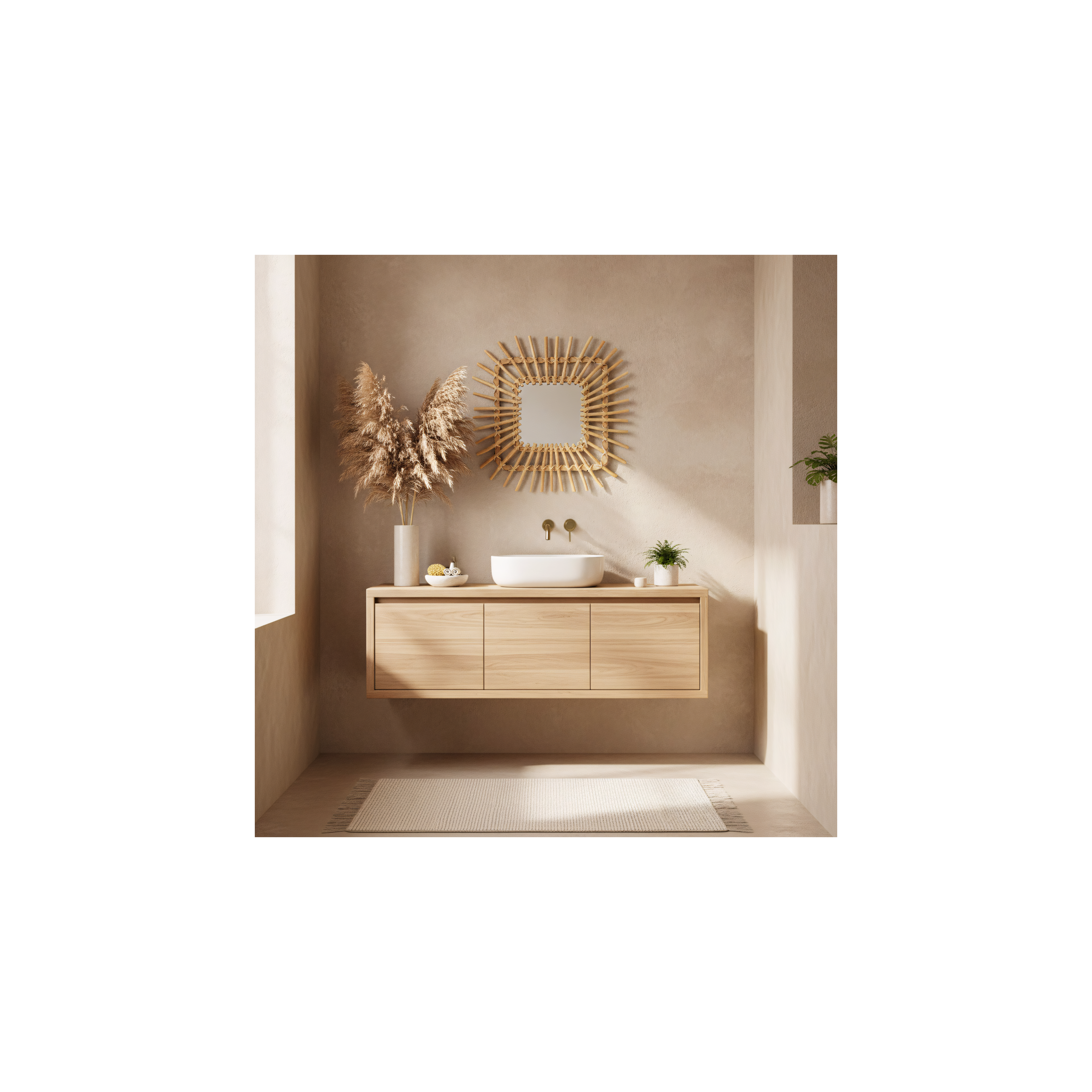 LUSTRO ŚCIENNE BOHO 45CM QDJ071