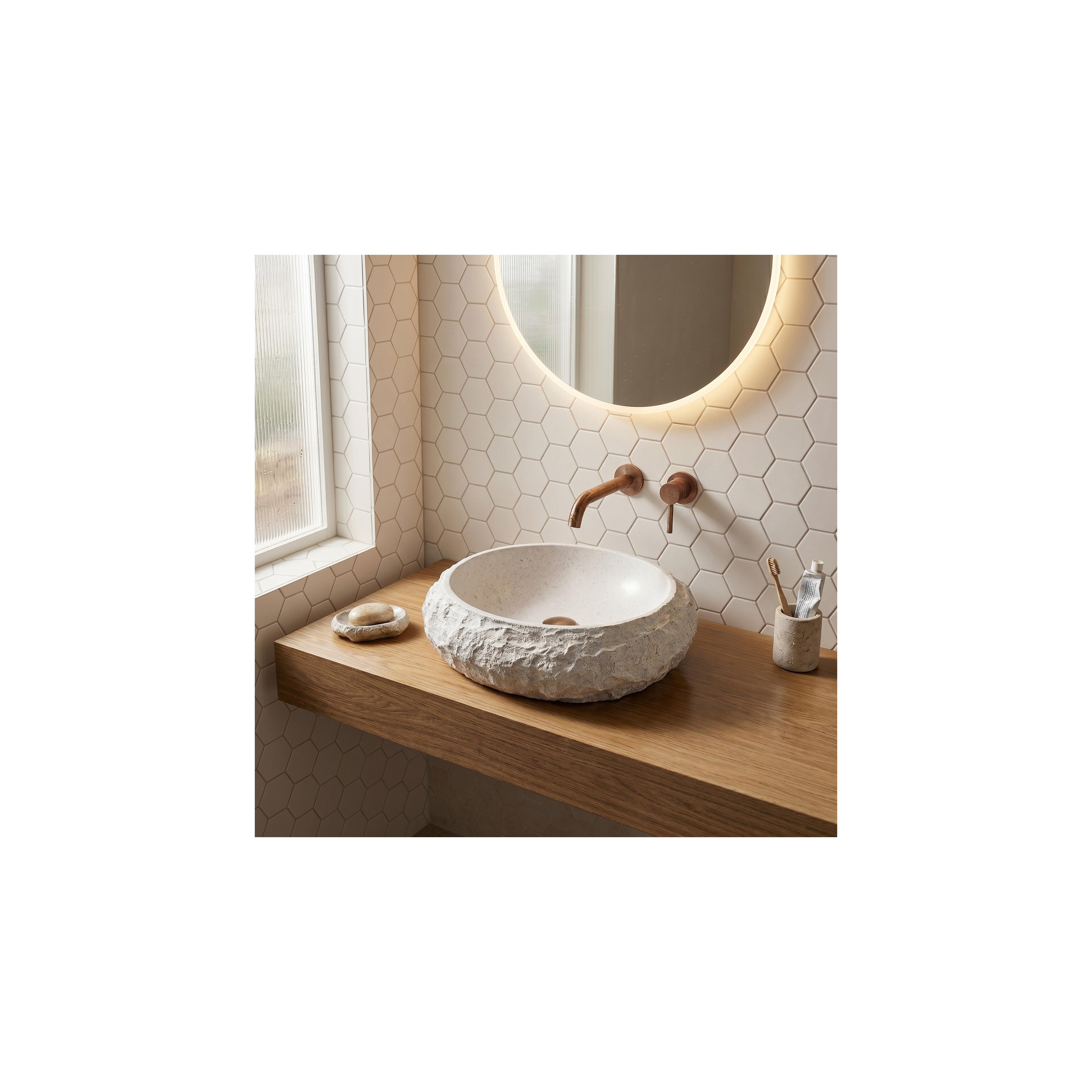 Νιπτήρας  Rea Mika Light Grey 50 x 38 x 15 εκ